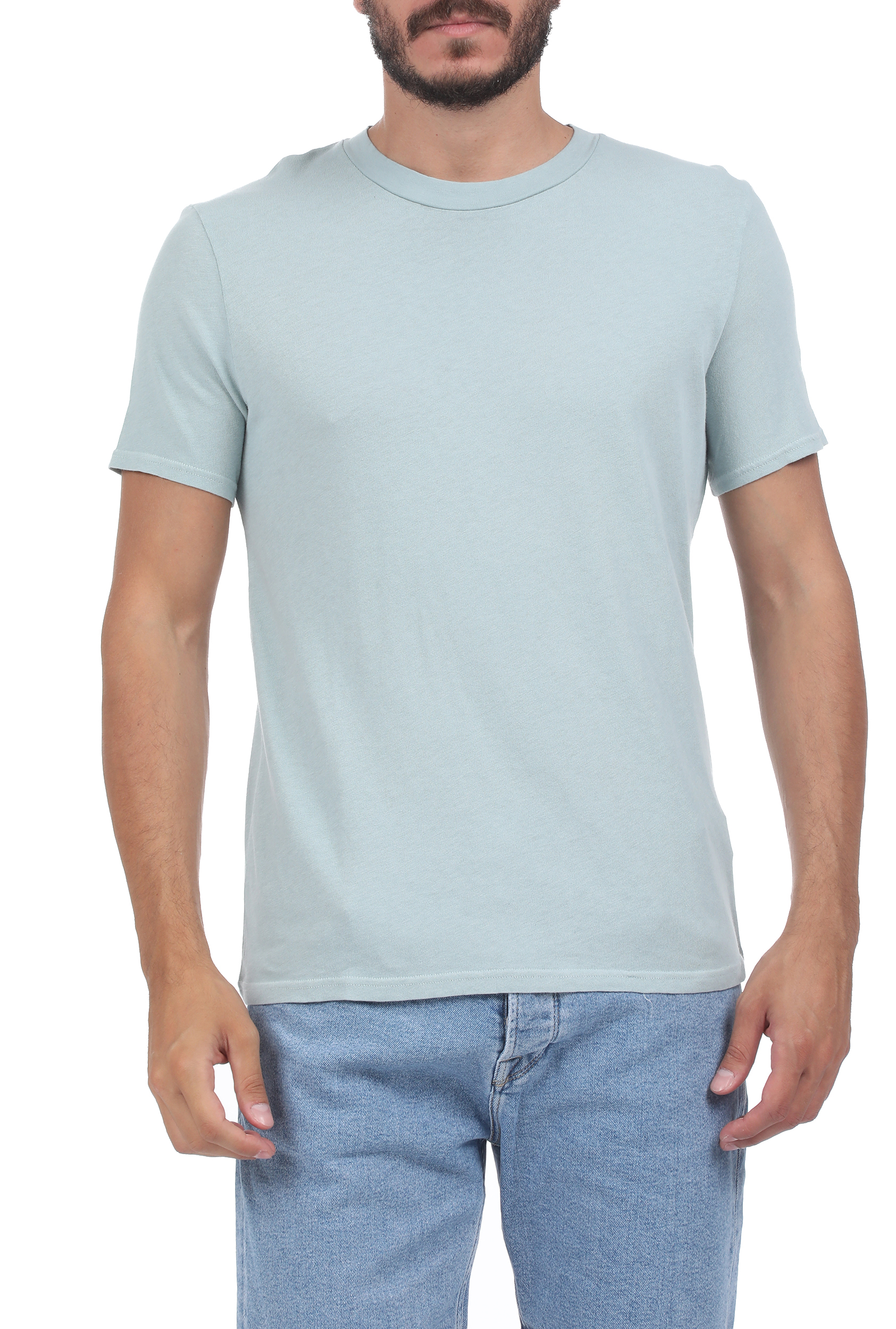 Ανδρικά/Ρούχα/Μπλούζες/Κοντομάνικες AMERICAN VINTAGE - Ανδρικό t-shirt AMERICAN VINTAGE γαλάζιο
