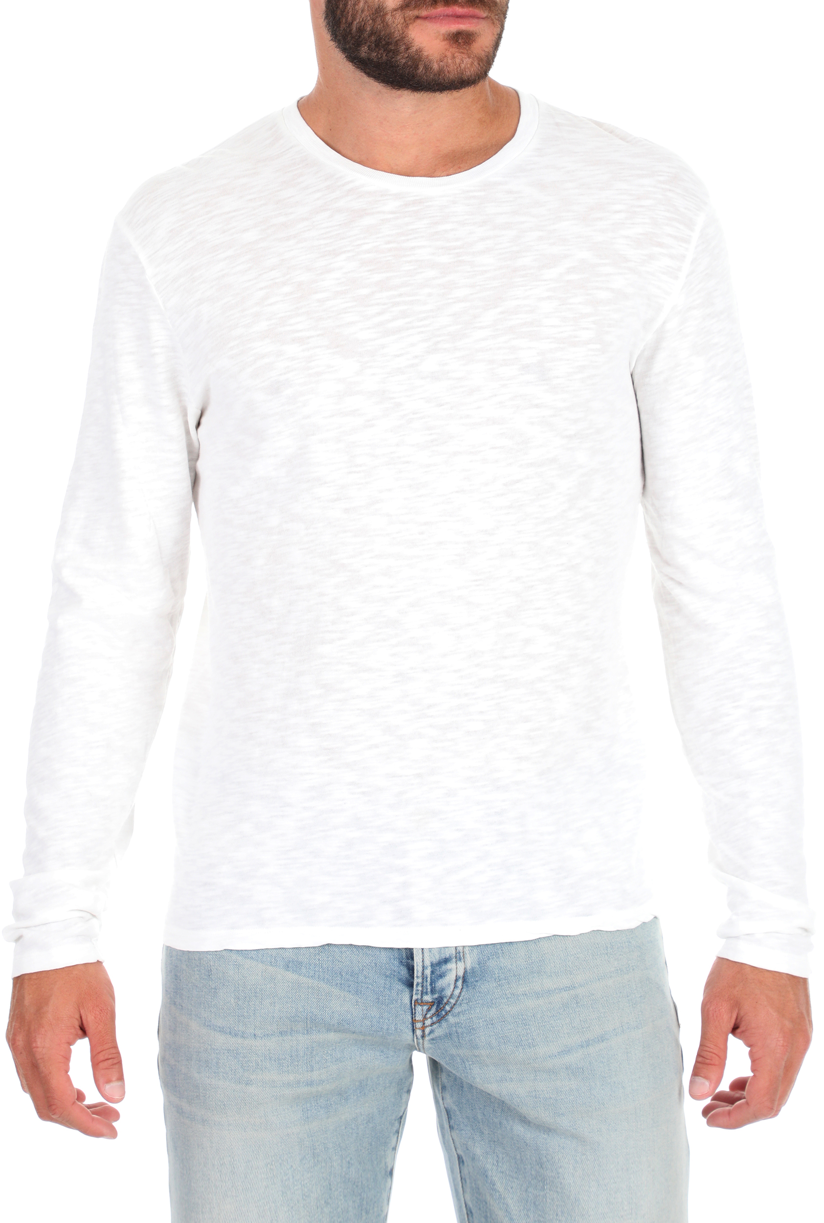 Ανδρικά/Ρούχα/Μπλούζες/Μακρυμάνικες AMERICAN VINTAGE - Ανδρική μπλούζα AMERICAN VINTAGE λευκή