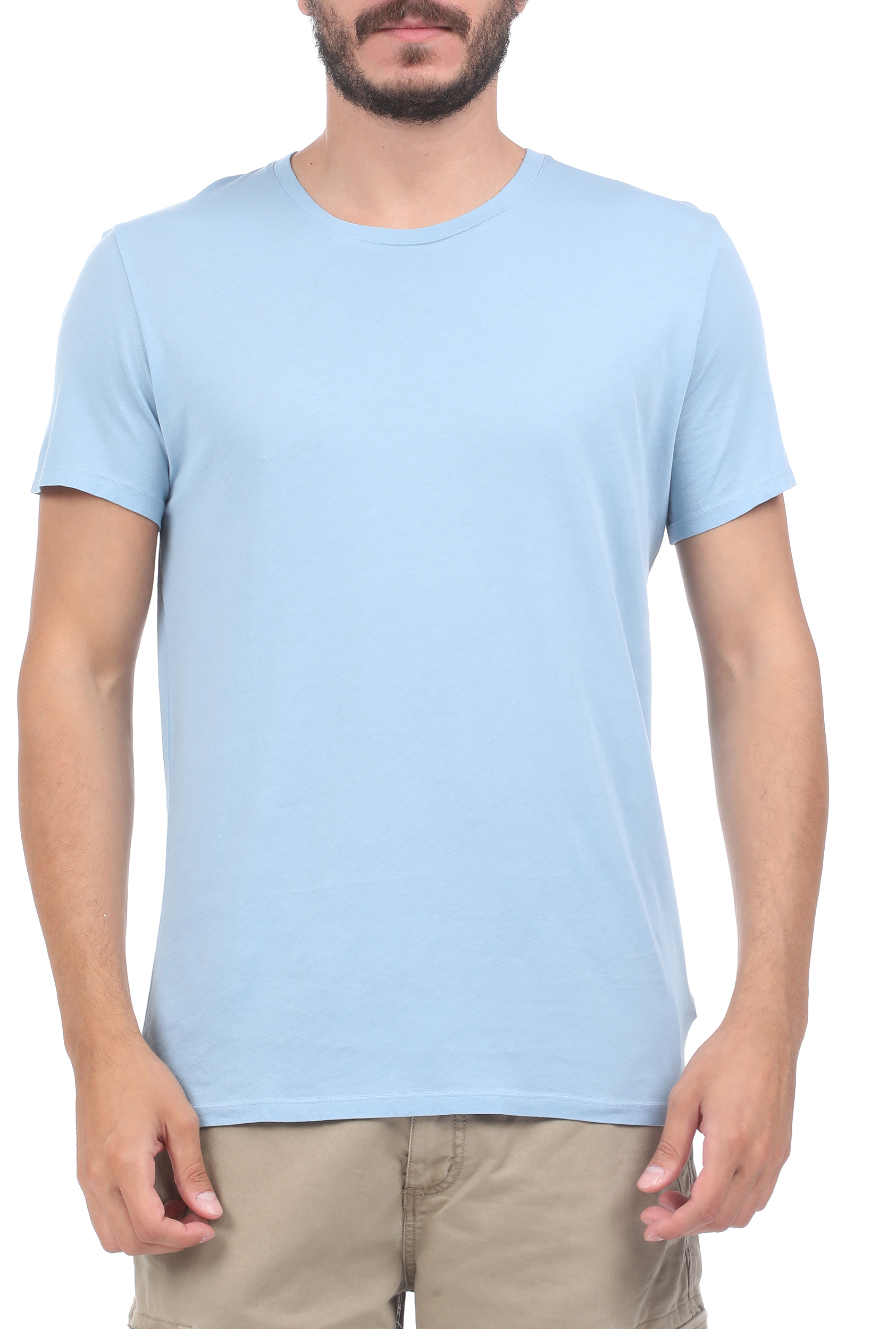 Ανδρικά/Ρούχα/Μπλούζες/Κοντομάνικες AMERICAN VINTAGE - Ανδρική μπλούζα AMERICAN VINTAGE γαλάζια