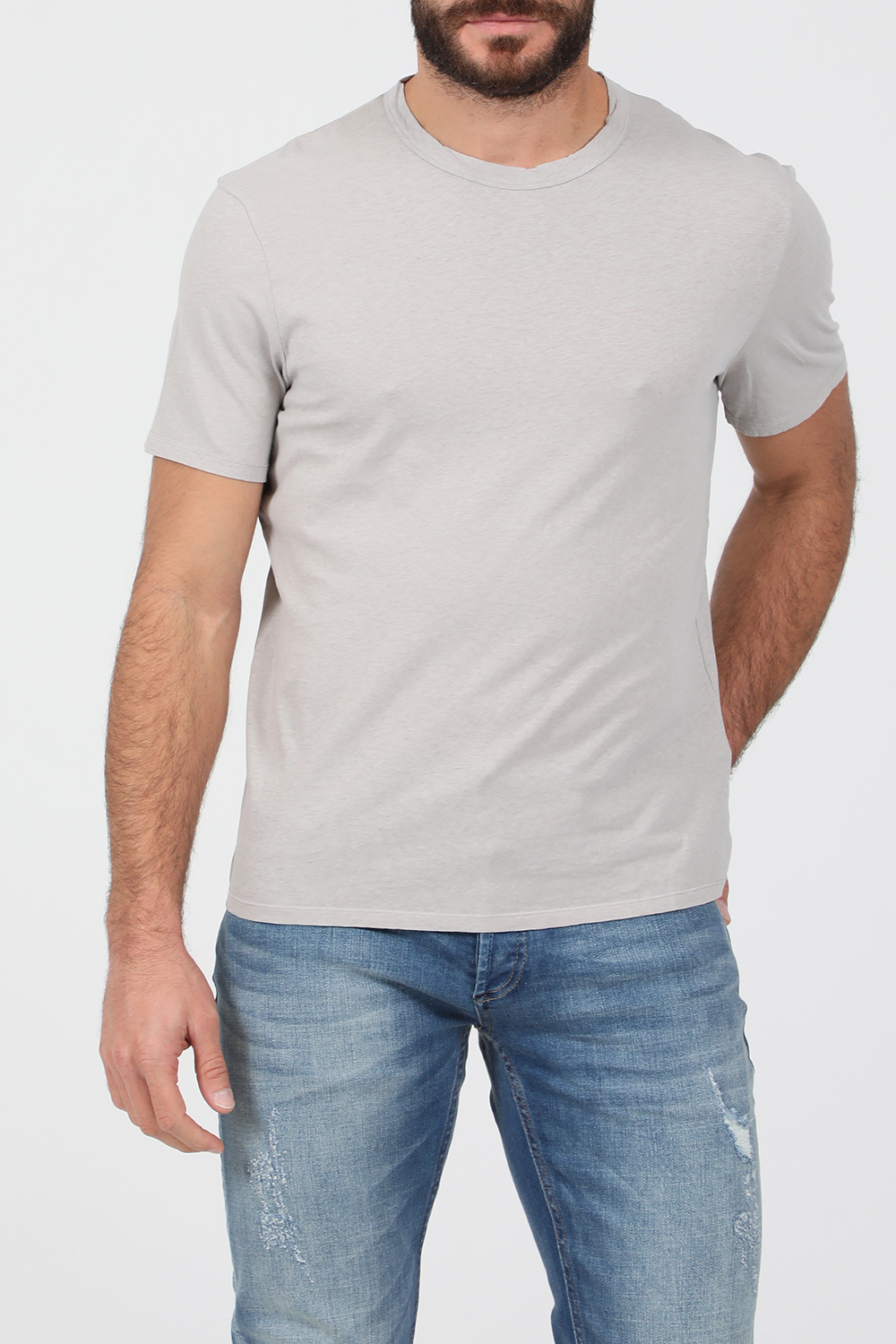 Ανδρικά/Ρούχα/Μπλούζες/Κοντομάνικες AMERICAN VINTAGE - Ανδρικό t-shirt AMERICAN VINTAGE γκρι