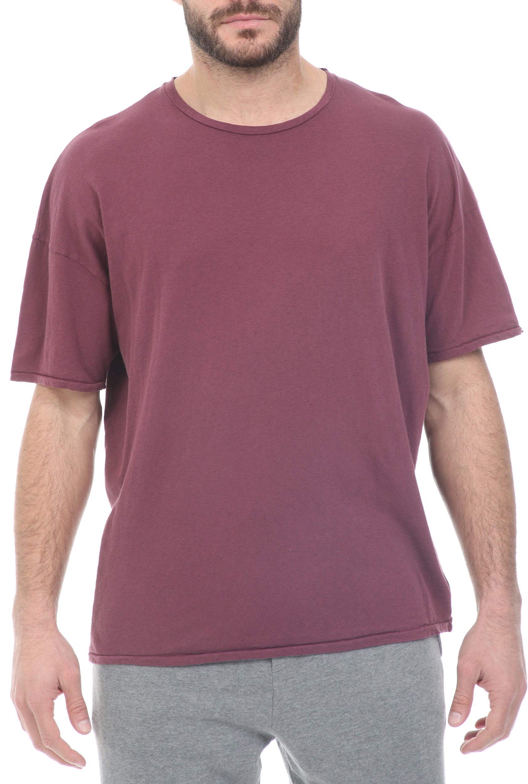 Ανδρικά/Ρούχα/Μπλούζες/Κοντομάνικες AMERICAN VINTAGE - Ανδρικό t-shirt AMERICAN VINTAGE καφέ