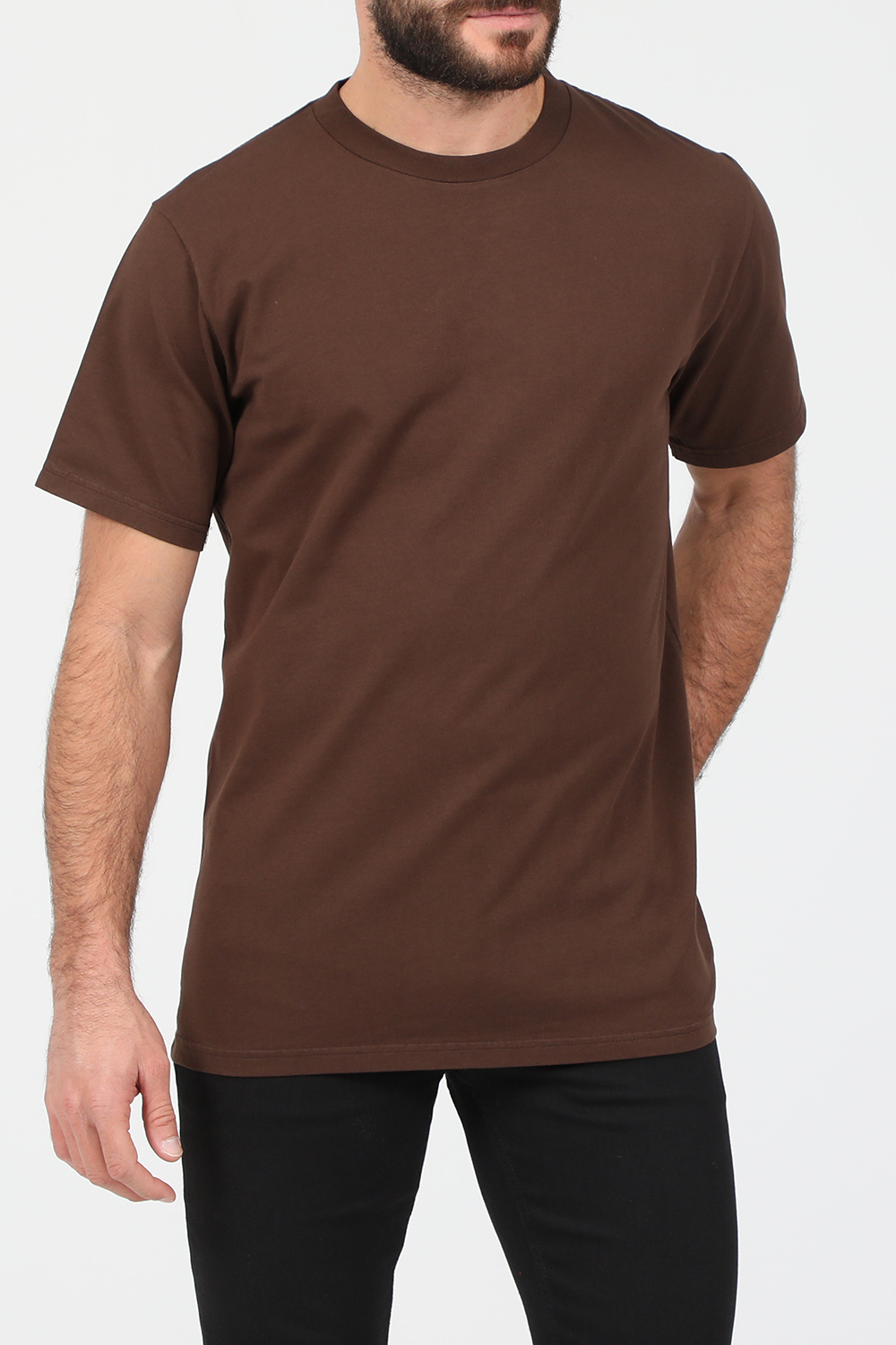 Ανδρικά/Ρούχα/Μπλούζες/Κοντομάνικες AMERICAN VINTAGE - Ανδρικό t-shirt AMERICAN VINTAGE καφέ
