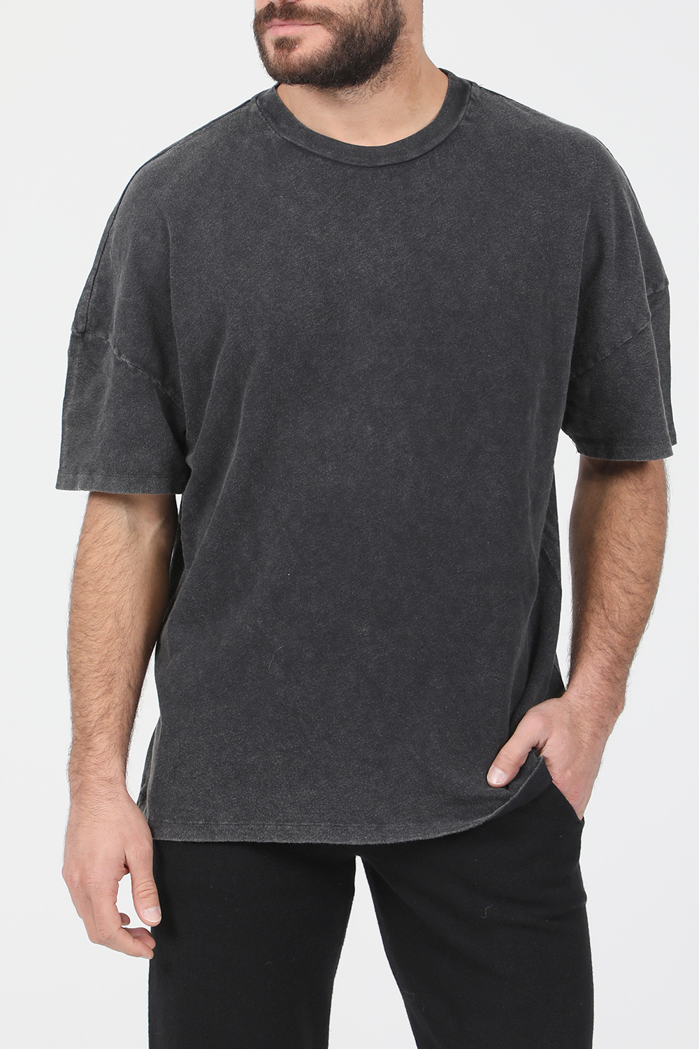 Ανδρικά/Ρούχα/Μπλούζες/Κοντομάνικες AMERICAN VINTAGE - Ανδρικό t-shirt AMERICAN VINTAGE ανθρακί