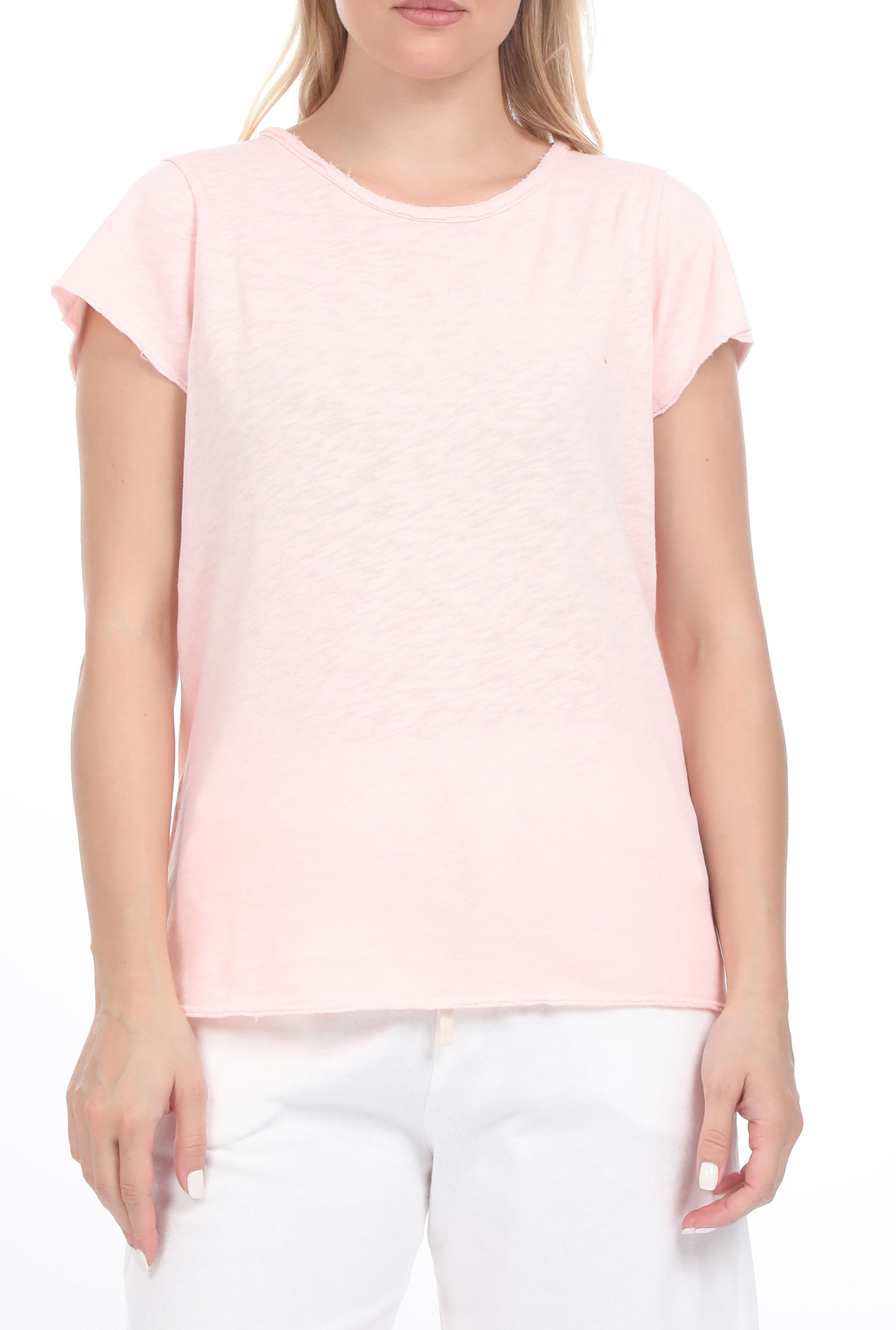 Γυναικεία/Ρούχα/Μπλούζες/Κοντομάνικες AMERICAN VINTAGE - Γυναικεία μπλούζα AMERICAN VINTAGE ροζ