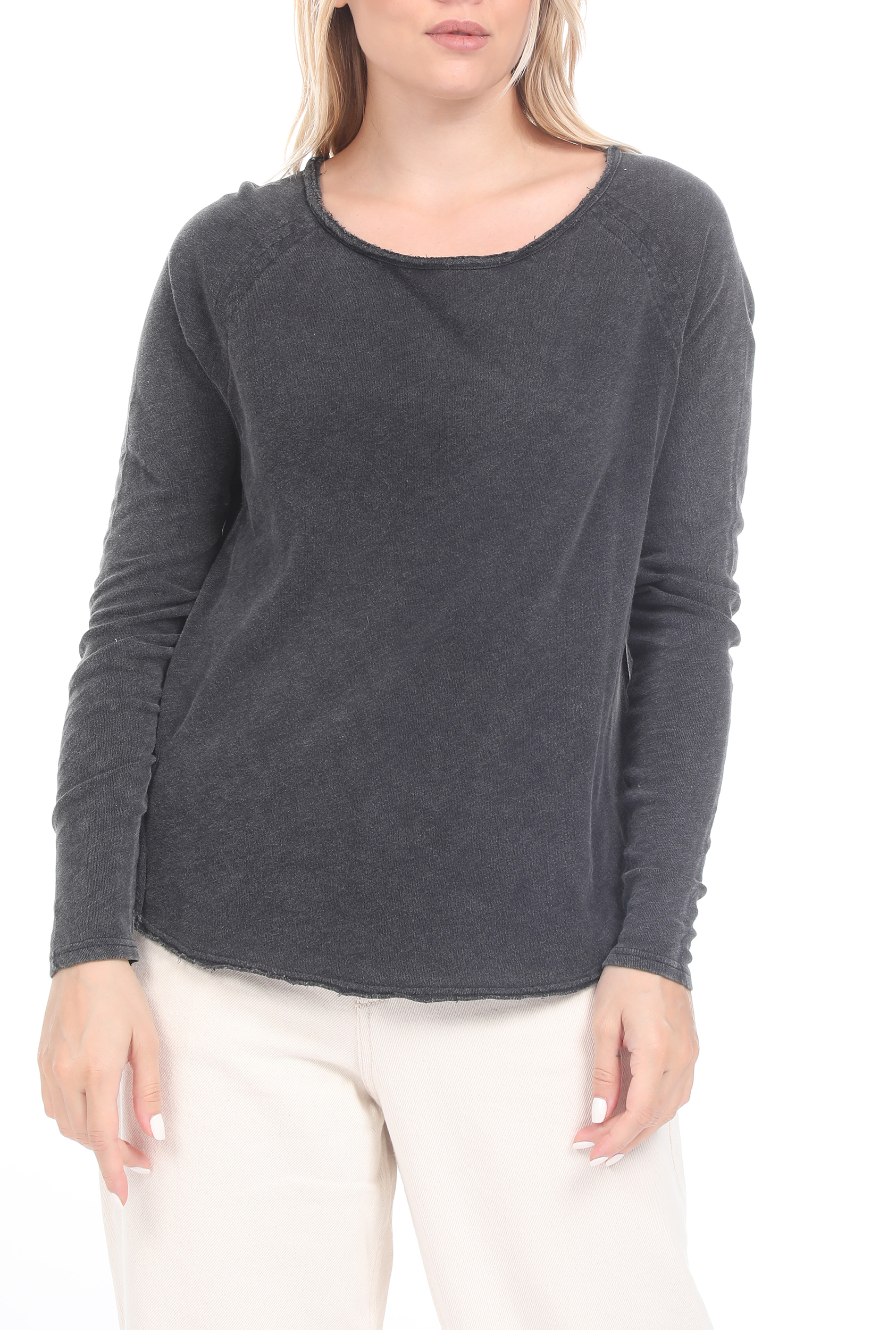 AMERICAN VINTAGE – Γυναικεία μακρυμάνικη μπλούζα AMERICAN VINTAGE ανθρακί 1796058.0-7171