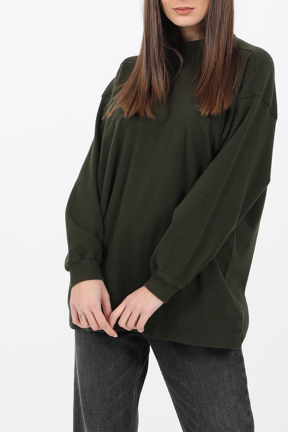 Γυναικεία/Ρούχα/Φούτερ/Μπλούζες AMERICAN VINTAGE - Γυναικεία φούτερ μπλούζα AMERICAN VINTAGE πράσινη