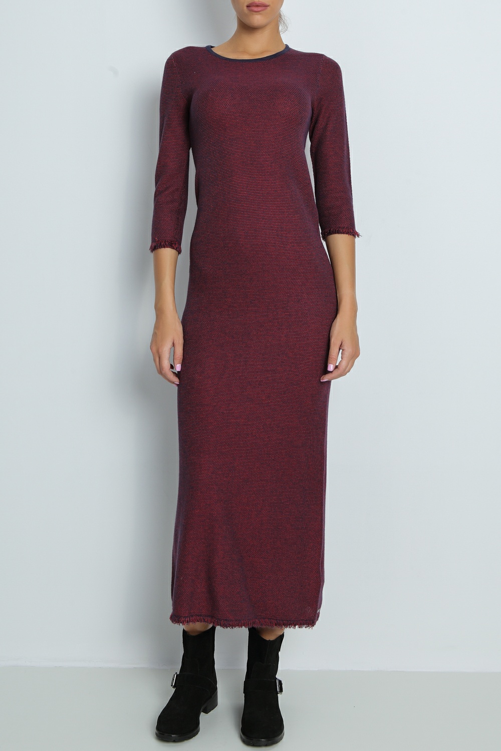 BOSS – Γυναικείο φόρεμα BOSS Iolana μπορντό 1618981.0-0102