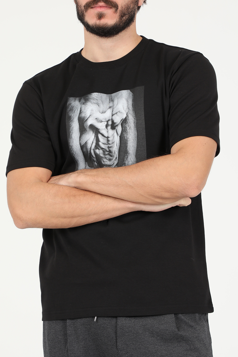Ανδρικά/Ρούχα/Μπλούζες/Κοντομάνικες BOSS - Ανδρικό t-shirt BOSS Tanimal μαύρο