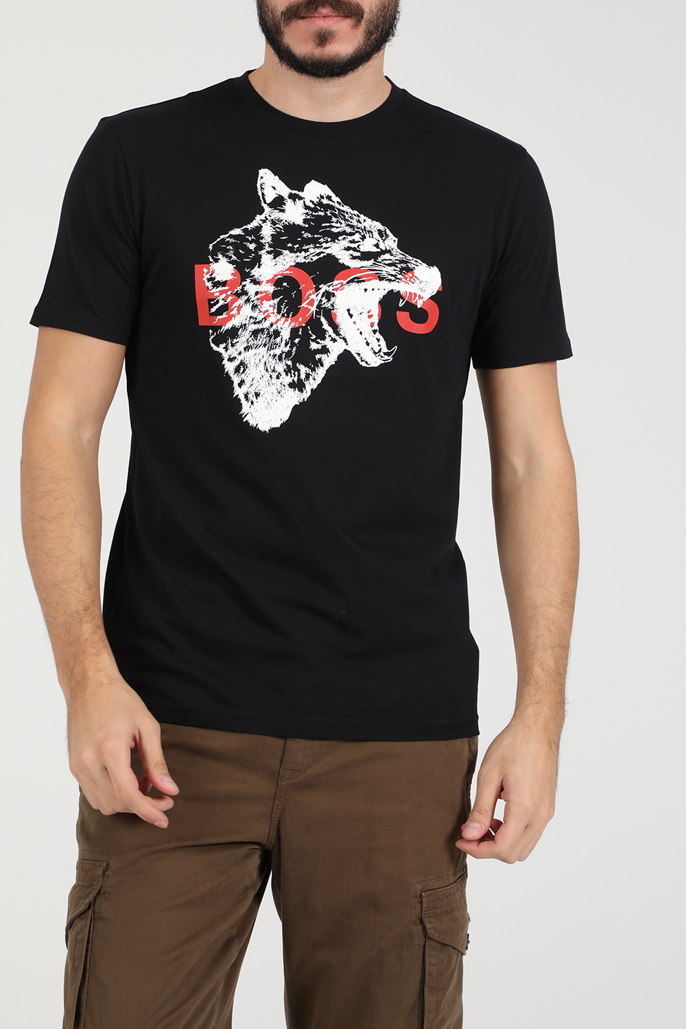 Ανδρικά/Ρούχα/Μπλούζες/Κοντομάνικες BOSS - Ανδρικό t-shirt BOSS TDraw μαύρο