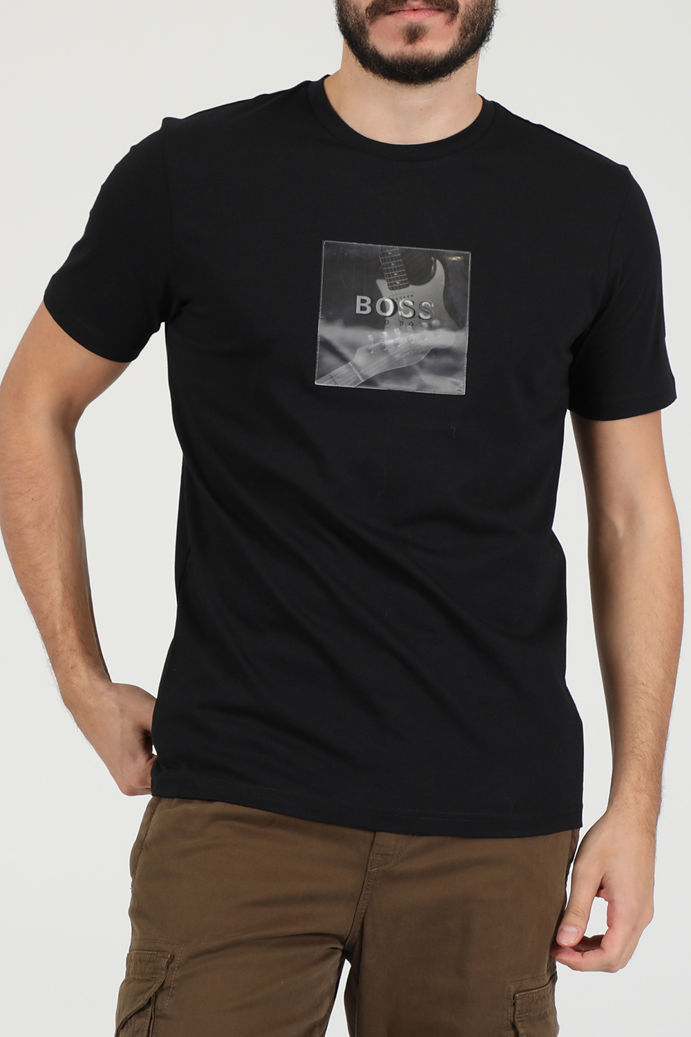 Ανδρικά/Ρούχα/Μπλούζες/Κοντομάνικες BOSS - Ανδρικό t-shirt BOSS TLenticular μαύρο