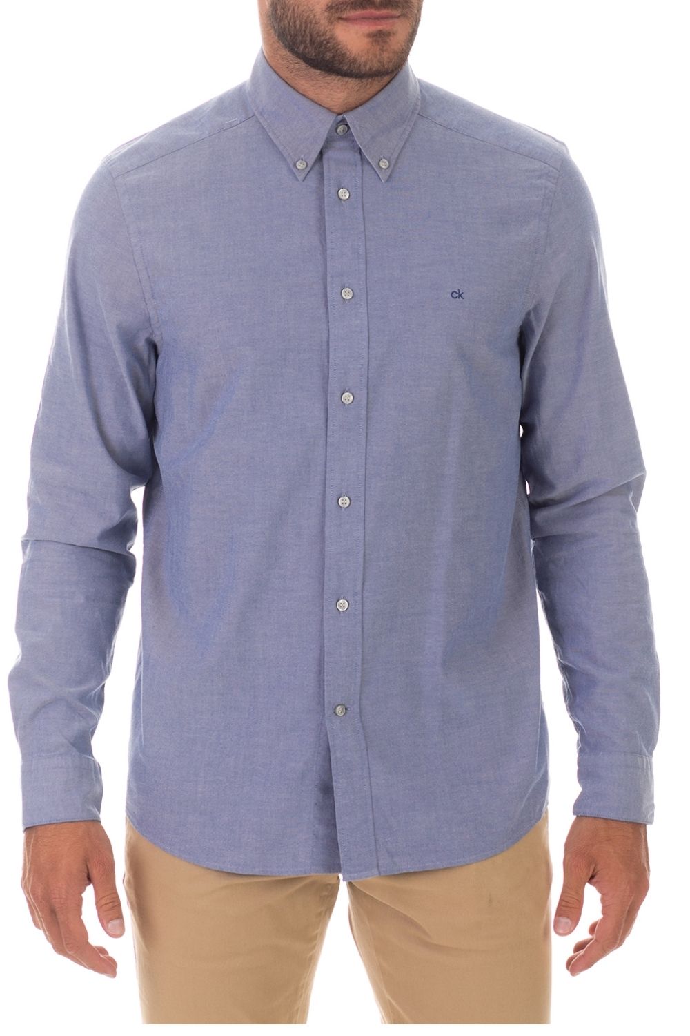 CK - Ανδρικό πουκάμισο CK γαλάζιο Ανδρικά/Ρούχα/Πουκάμισα/Μακρυμάνικα