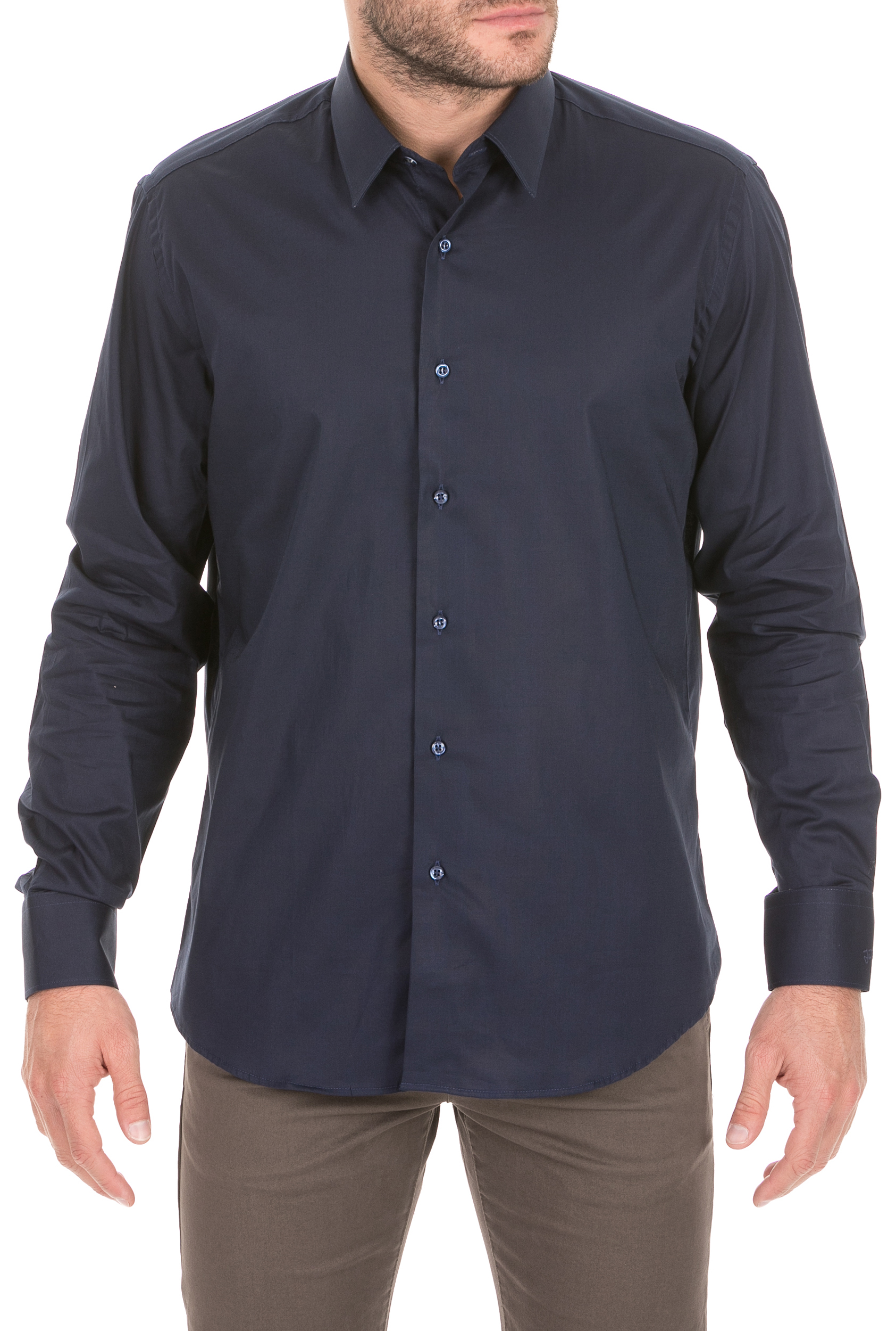 JUST CAVALLI - Ανδρικό πουκάμισο JUST CAVALLI μπλε Ανδρικά/Ρούχα/Πουκάμισα/Μακρυμάνικα