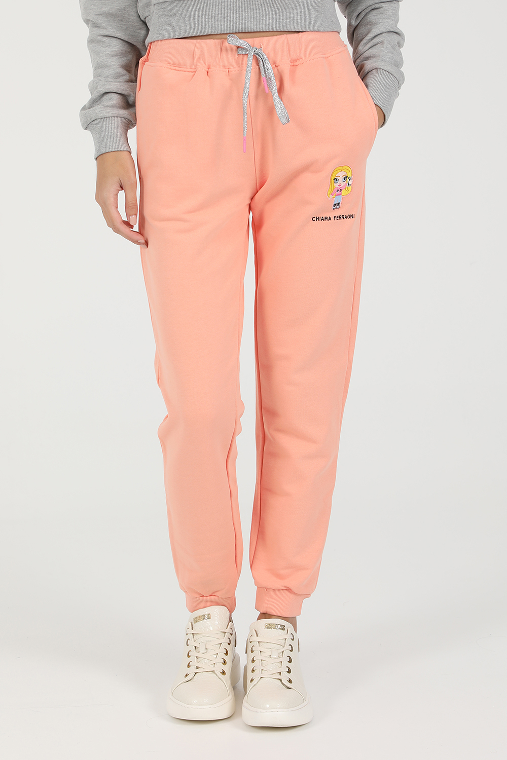 CHIARRA FERRAGNI – Γυναικείο παντελόνι φόρμας CHIARRA FERRAGNI MASCOTTE PANT ροζ 1826144.0-00P7