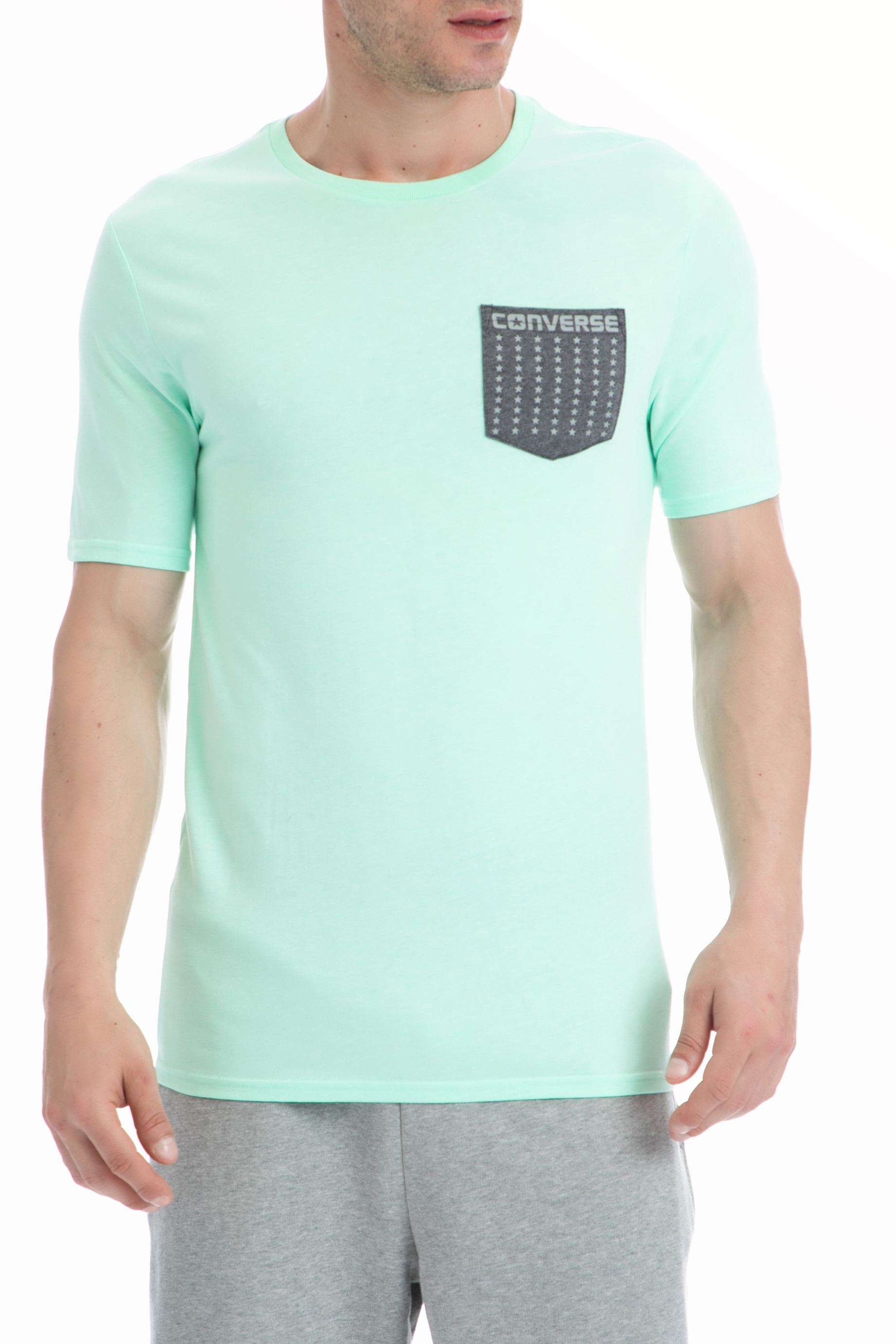 Ανδρικά/Ρούχα/Αθλητικά/T-shirt CONVERSE - Ανδρική μπλούζα Converse πράσινη