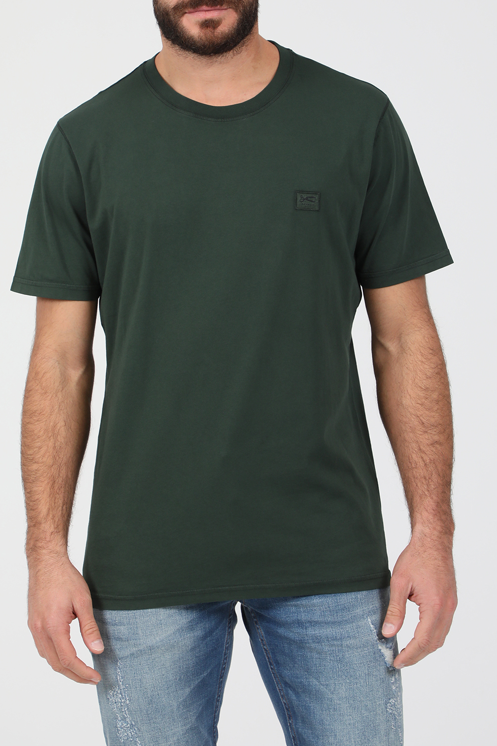 Ανδρικά/Ρούχα/Μπλούζες/Κοντομάνικες DENHAM - Ανδρικό t-shirt DENHAM APPLIQ πράσινο