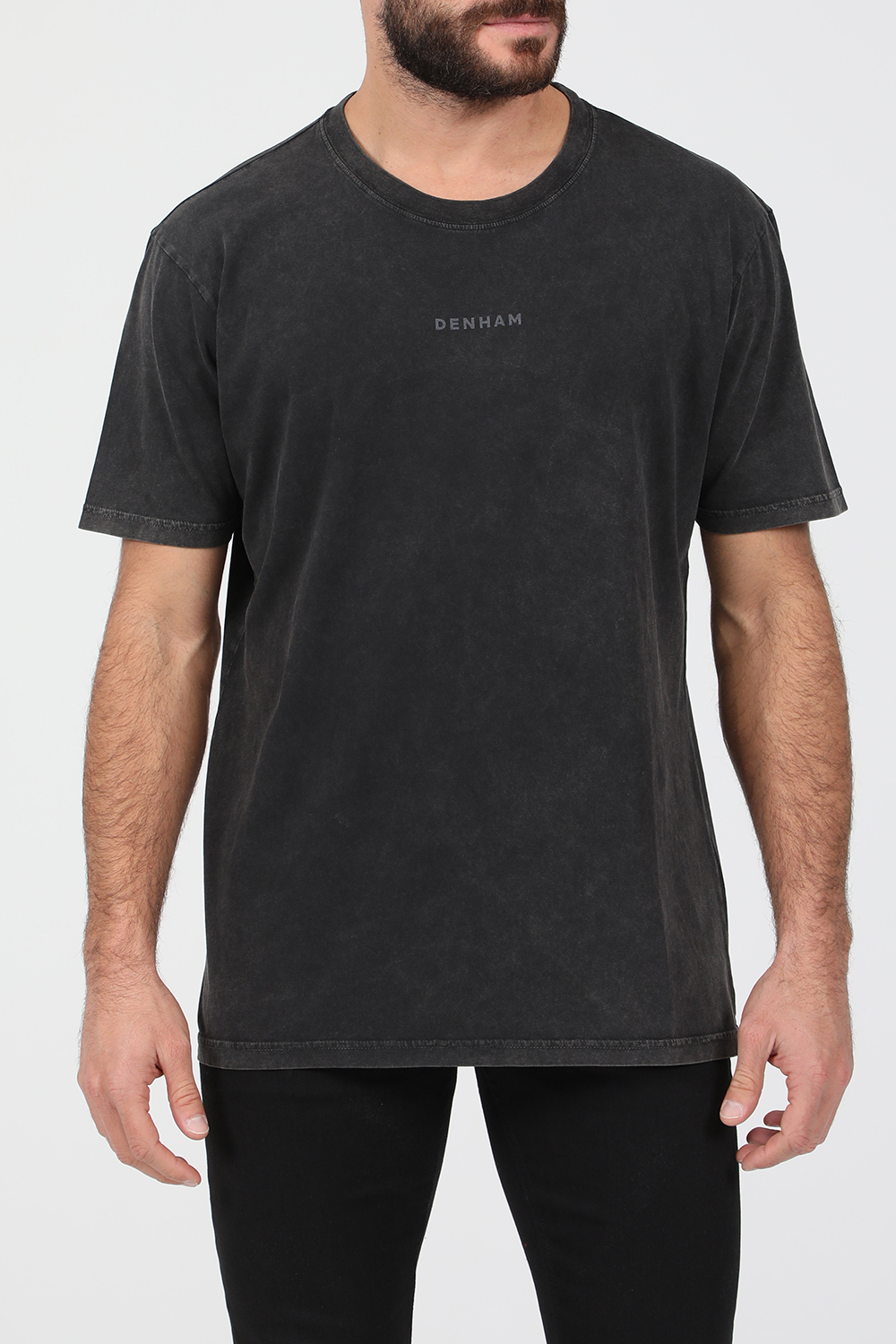 Ανδρικά/Ρούχα/Μπλούζες/Κοντομάνικες DENHAM - Ανδρικό t-shirt DENHAM ROGER ανθρακί