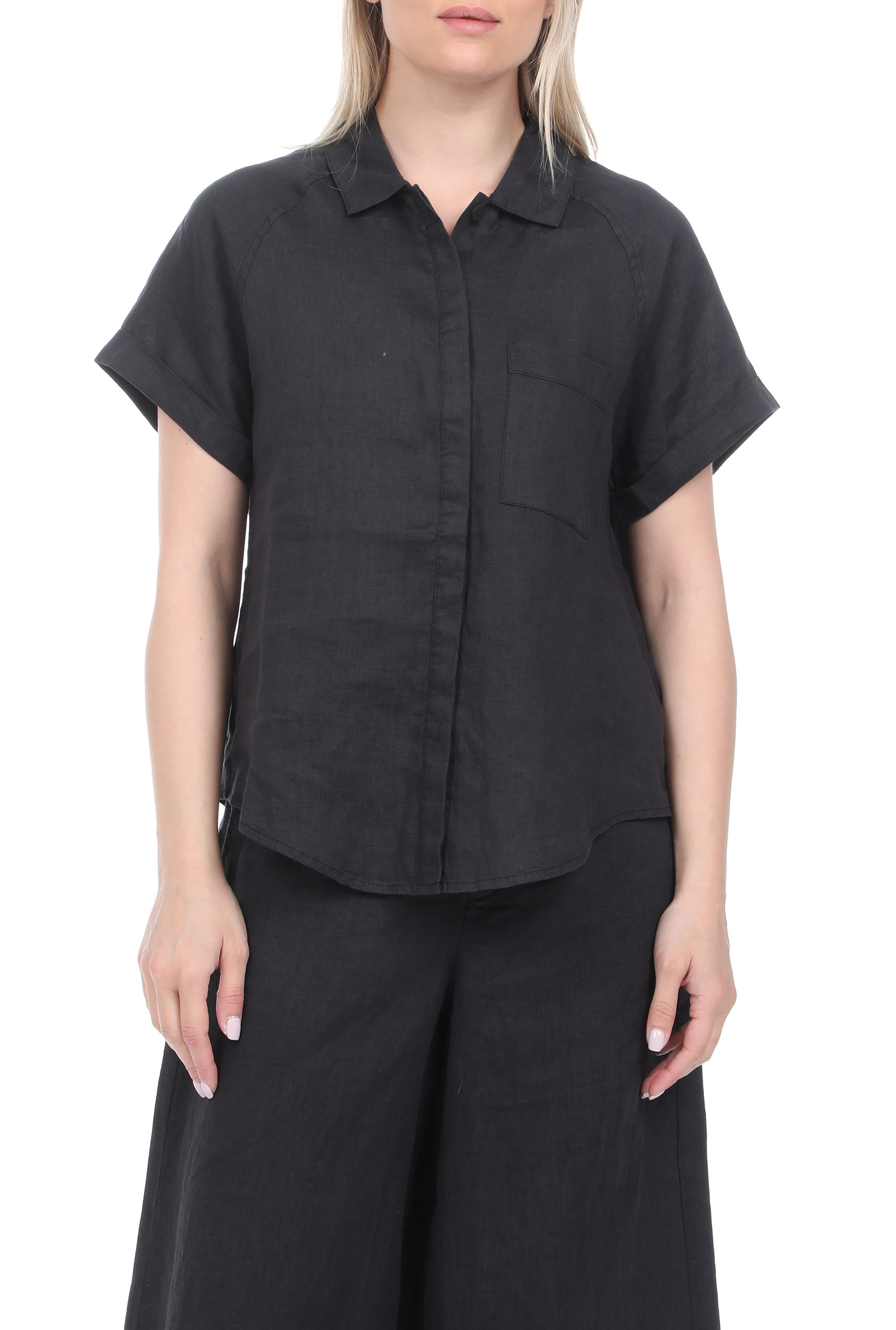 ECOALF – Γυναικείο λινό πουκάμισο ECOALF LYCHEE γκρι 1811420.0-00G4