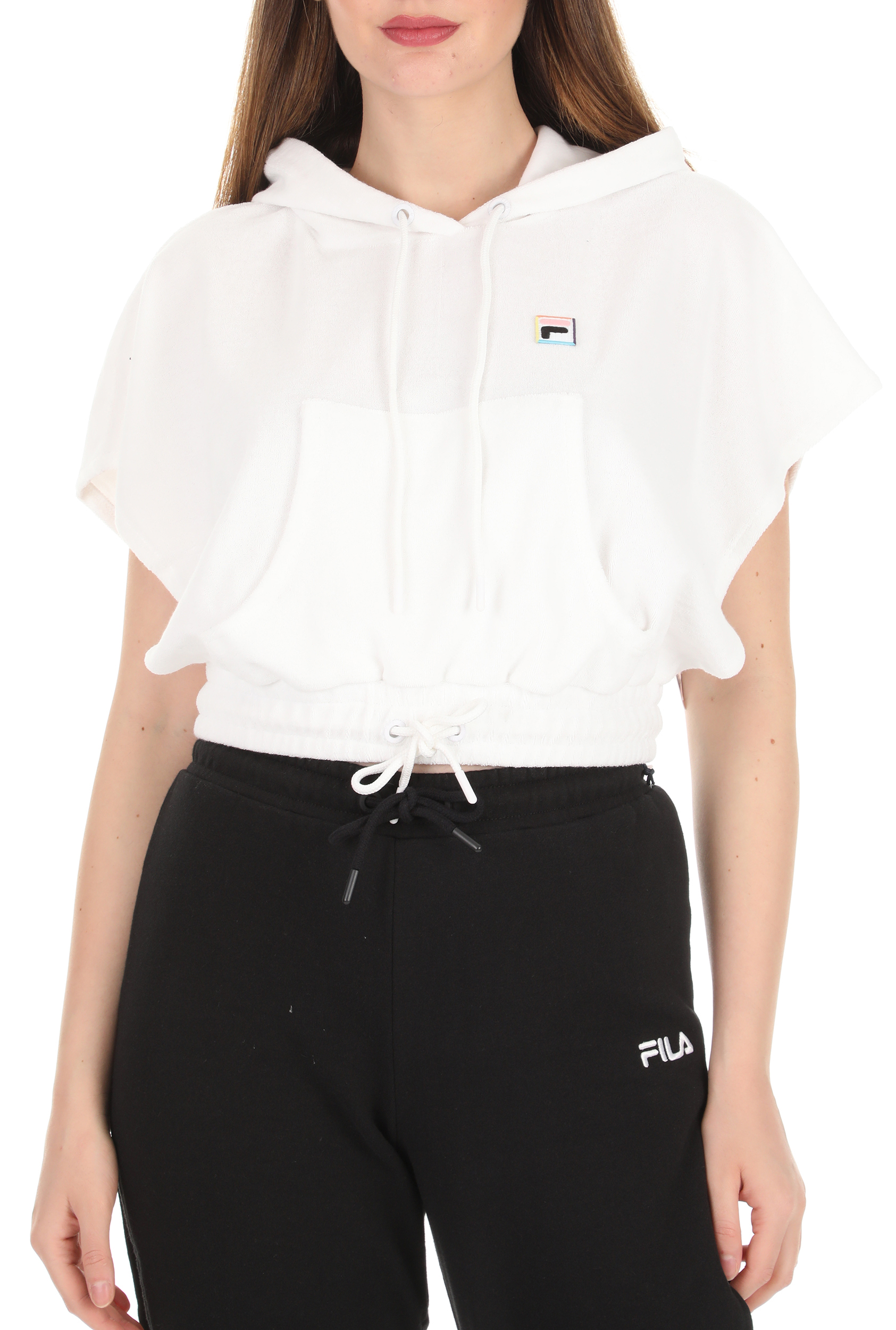 FILA – Γυναικεία φούτερ μπλούζα FILA CLAIRE CROP λευκή 1783300.0-0091
