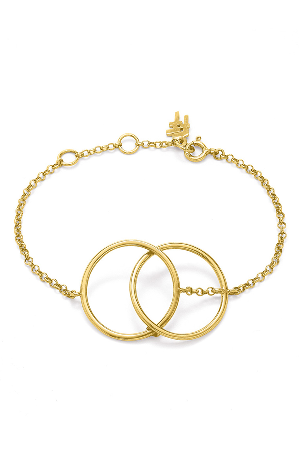 Γυναικεία/Αξεσουάρ/Κοσμήματα/Βραχιόλια FOLLI FOLLIE - Γυναικείο ασημένιο βραχιόλι FOLLI FOLLIE LINK UP χρυσό
