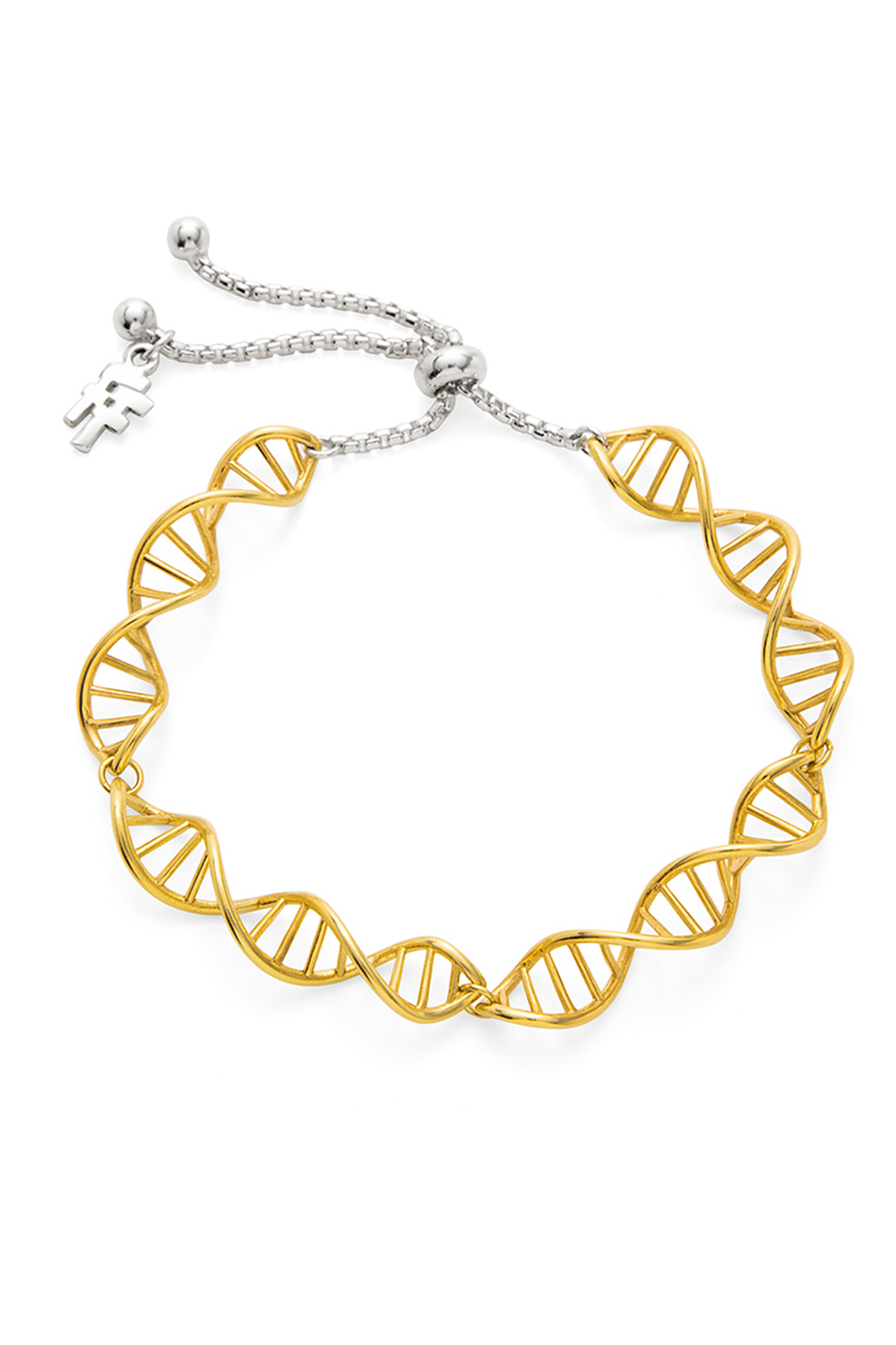 Γυναικεία/Αξεσουάρ/Κοσμήματα/Βραχιόλια FOLLI FOLLIE - Γυναικείο ασημένιο βραχιόλι FOLLI FOLLIE STYLE DNA χρυσό