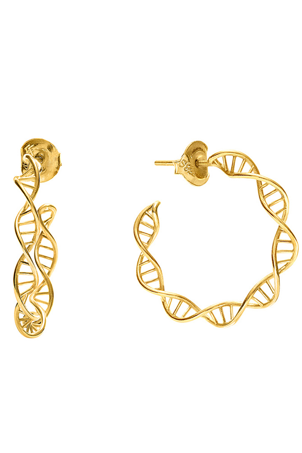 Γυναικεία/Αξεσουάρ/Κοσμήματα/Σκουλαρίκια FOLLI FOLLIE - Γυναικεία ασημένια σκουλαρίκια FOLLI FOLLIE STYLE DNA χρυσά