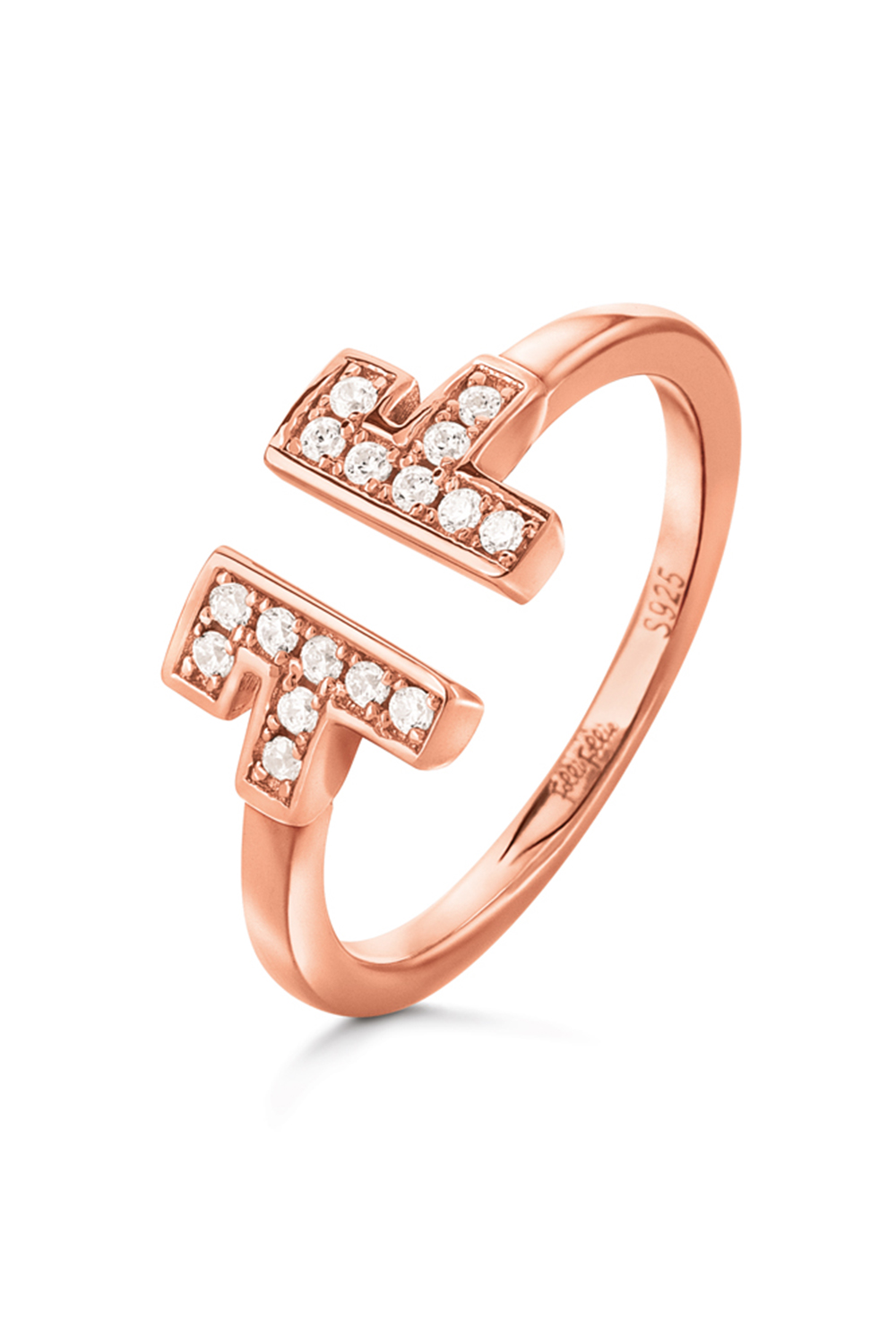 FOLLI FOLLIE – Γυναικειο ασημενιο δαχτυλιδι FOLLI FOLLIE MY FF ροζ χρυσο