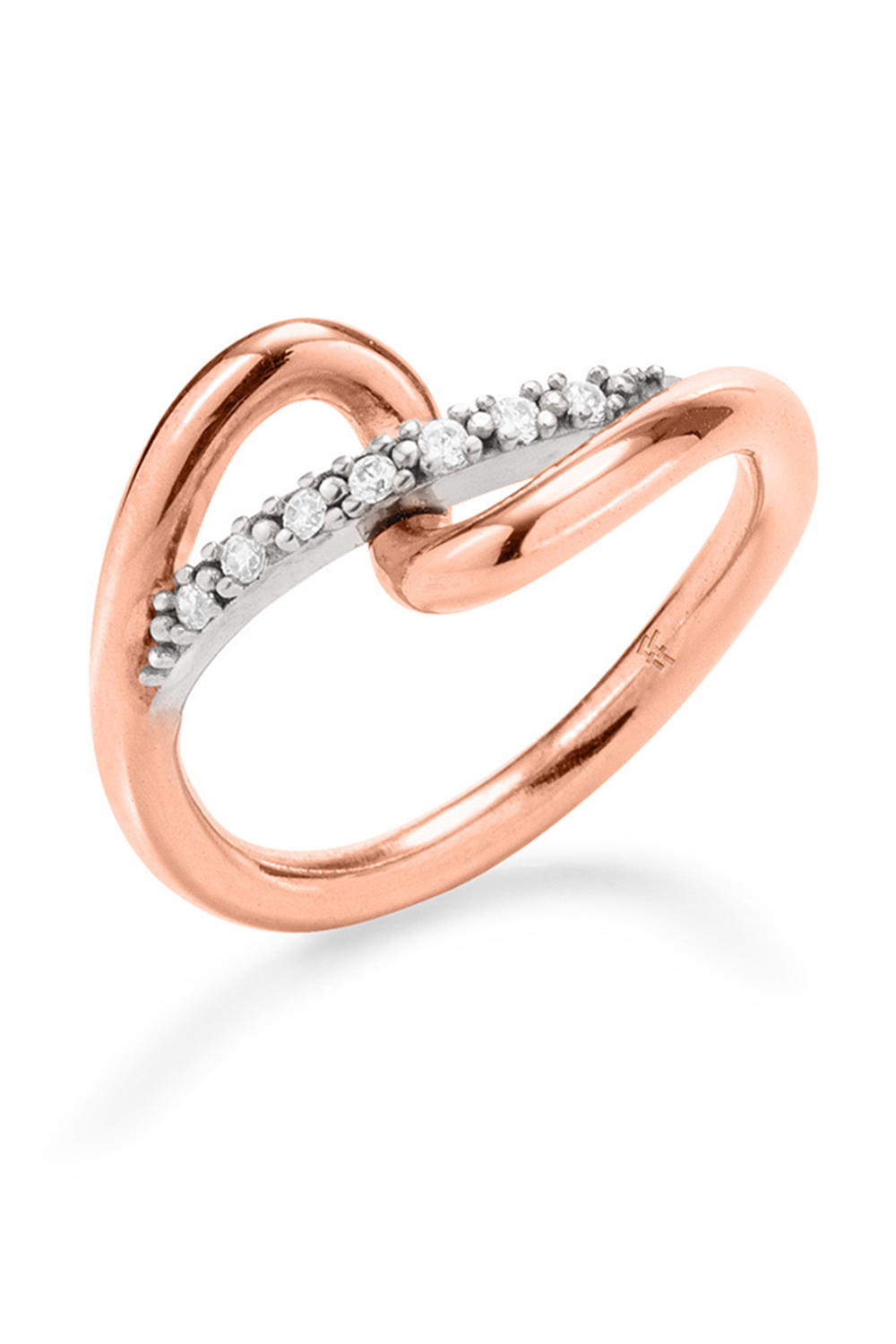 Γυναικεία/Αξεσουάρ/Κοσμήματα/Δαχτυλίδια FOLLI FOLLIE - Γυναικείο δαχτυλίδι από ορείχαλκο FOLLI FOLLIE FLUIDITY ροζ χρυσό