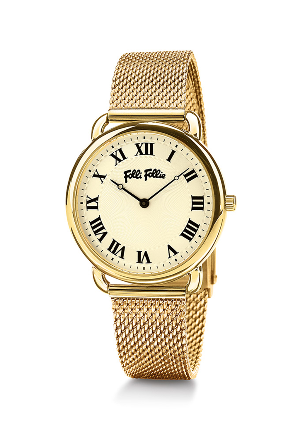 FOLLI FOLLIE – Γυναικείο ρολόι από ατσάλι FOLLI FOLLIE PERFECT MATCH χρυσό WF16G013BPZ-XX