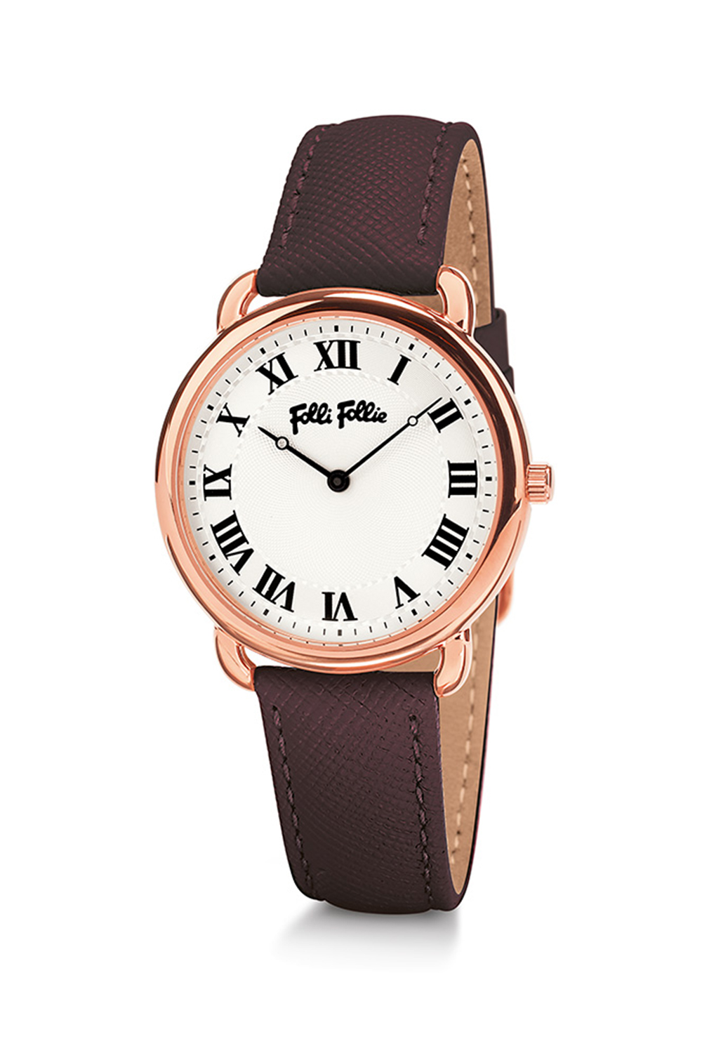 FOLLI FOLLIE – Γυναικείο ρολόι με δερμάτινο λουράκι FOLLI FOLLIE PERFECT MATCH καφέ WF16R013SPS-BR