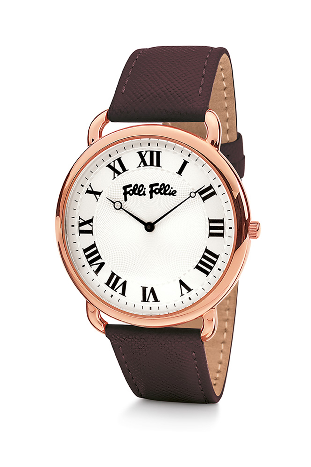 FOLLI FOLLIE – Γυναικείο ρολόι με δερμάτινο λουράκι FOLLI FOLLIE PERFECT MATCH καφέ WF16R014SPS-BR