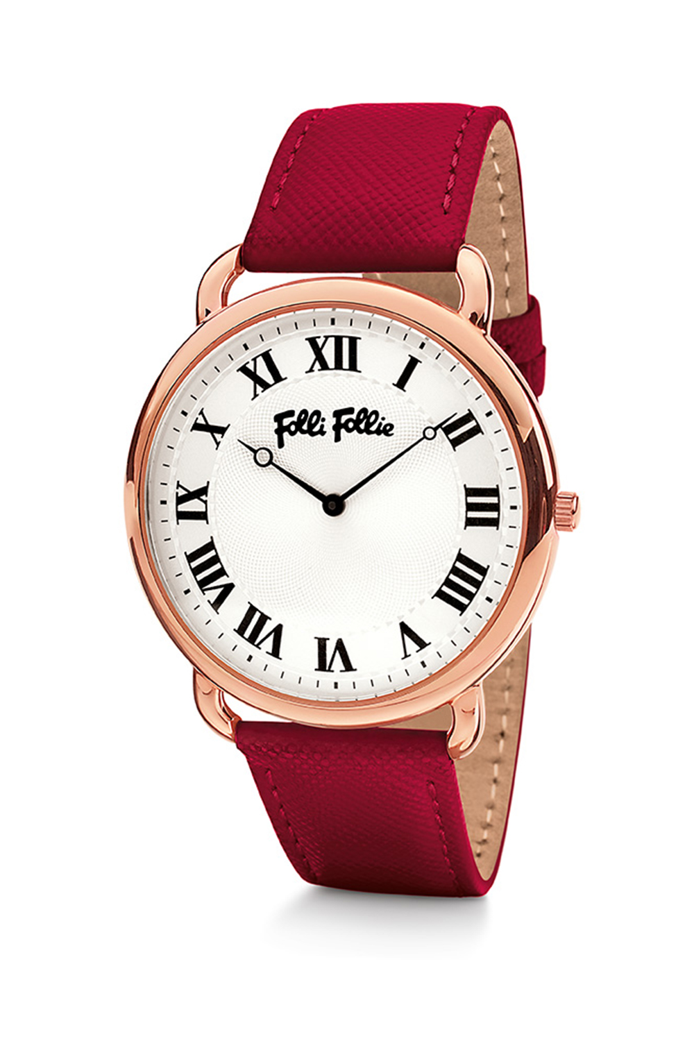 FOLLI FOLLIE – Γυναικείο ρολόι με δερμάτινο λουράκι FOLLI FOLLIE PERFECT MATCH κόκκινο WF16R014SPS-DR