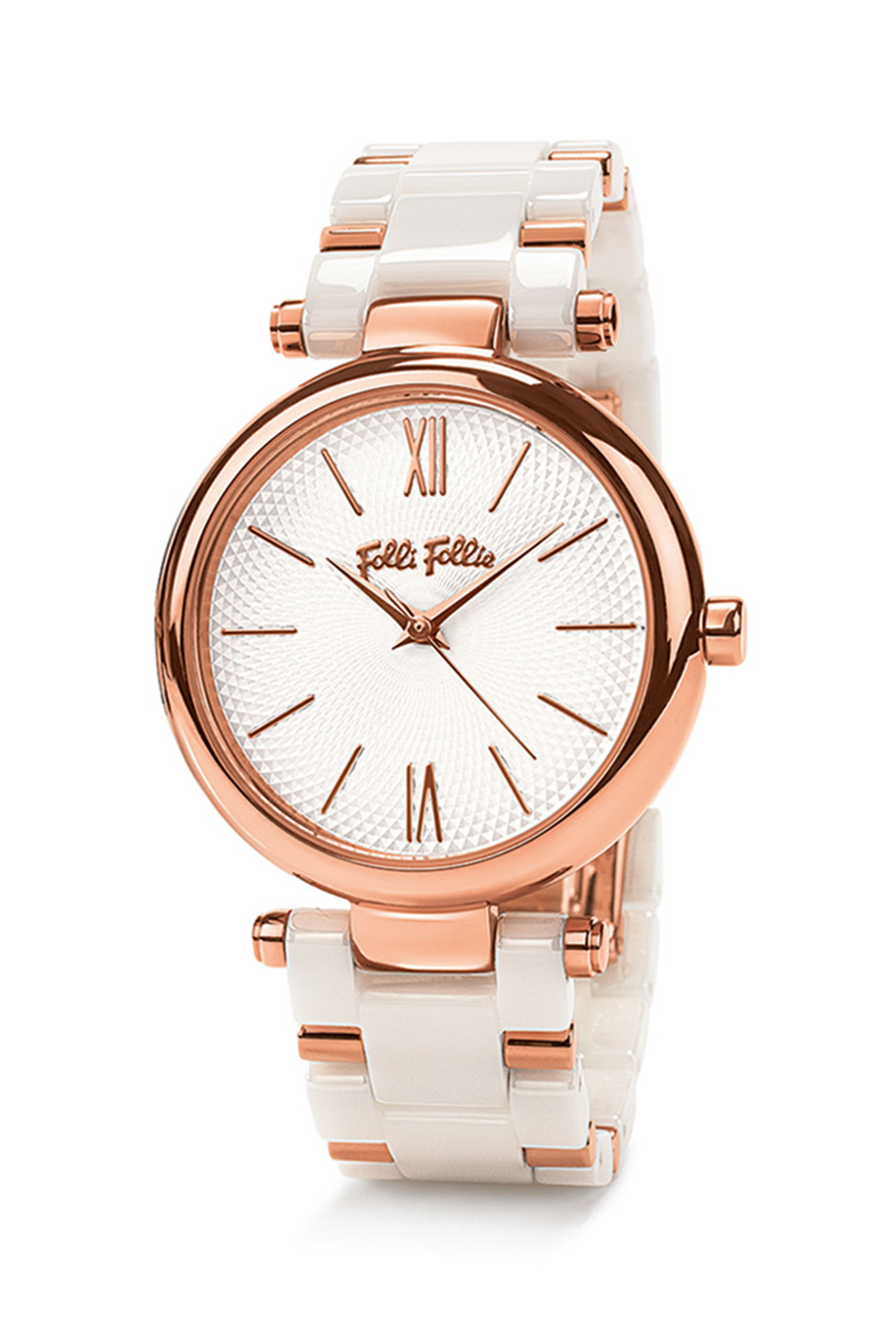 FOLLI FOLLIE – Γυναικείο ρολόι με κεραμικό μπρασελέ FOLLI FOLLIE CYCLOS λευκό WF16R029BPS-XX