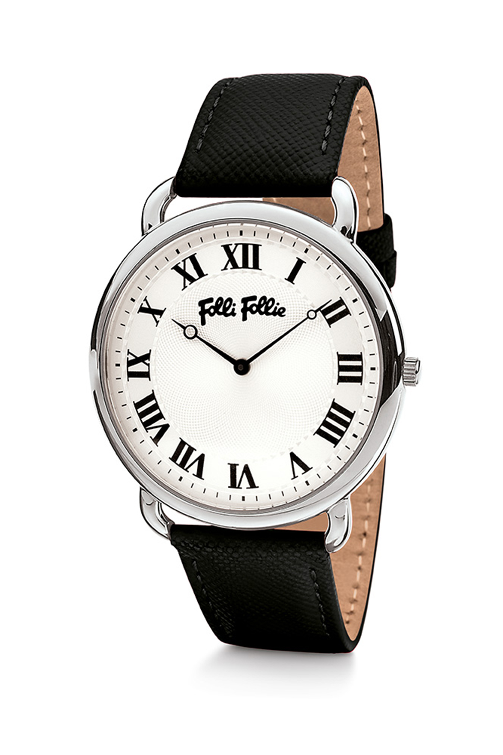 FOLLI FOLLIE – Γυναικείο ρολόι με δερμάτινο λουράκι FOLLI FOLLIE PERFECT MATCH μαύρο WF16T014SPS-BK