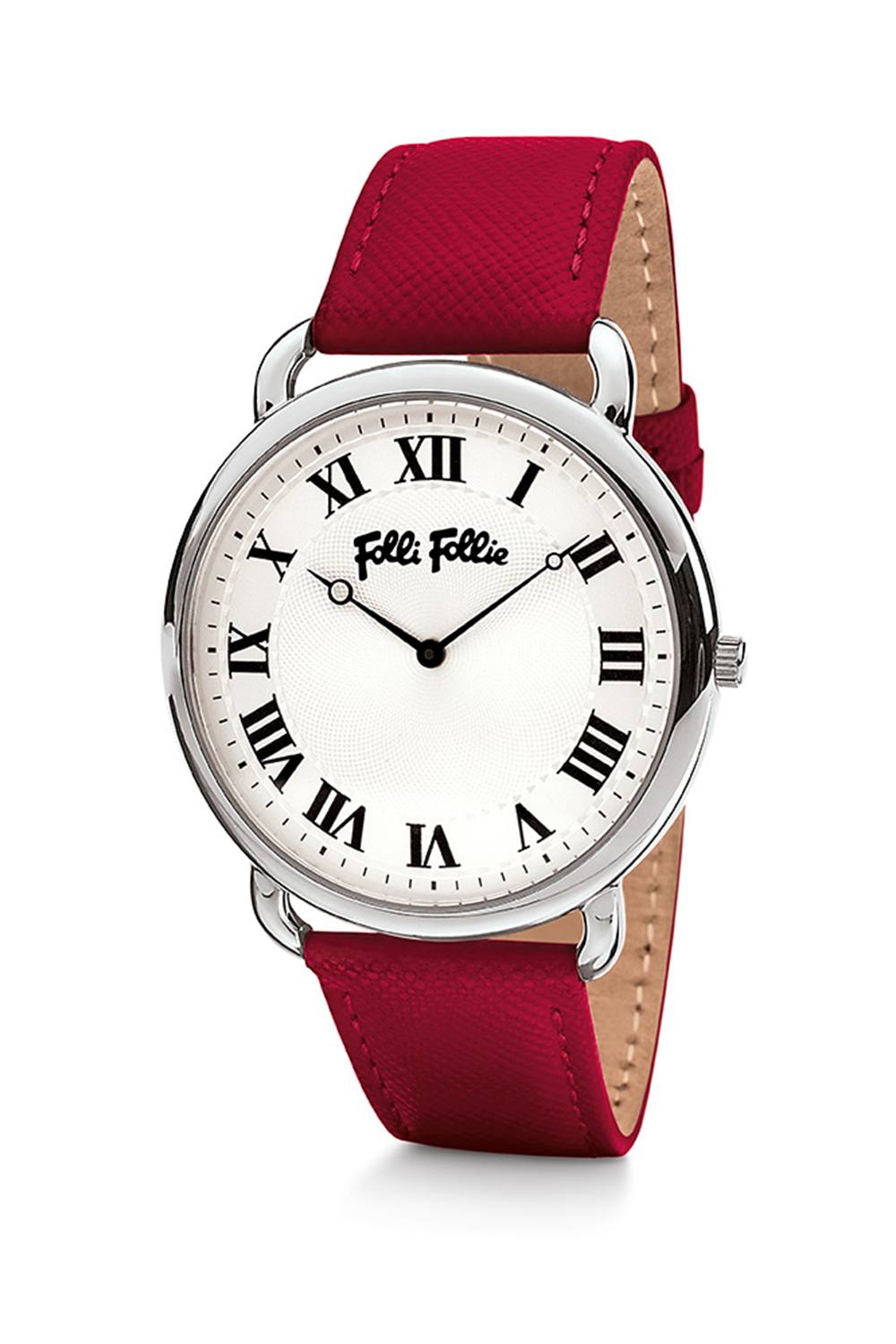 FOLLI FOLLIE – Γυναικείο ρολόι με δερμάτινο λουράκι FOLLI FOLLIE PERFECT MATCH κόκκινο WF16T014SPS-DR