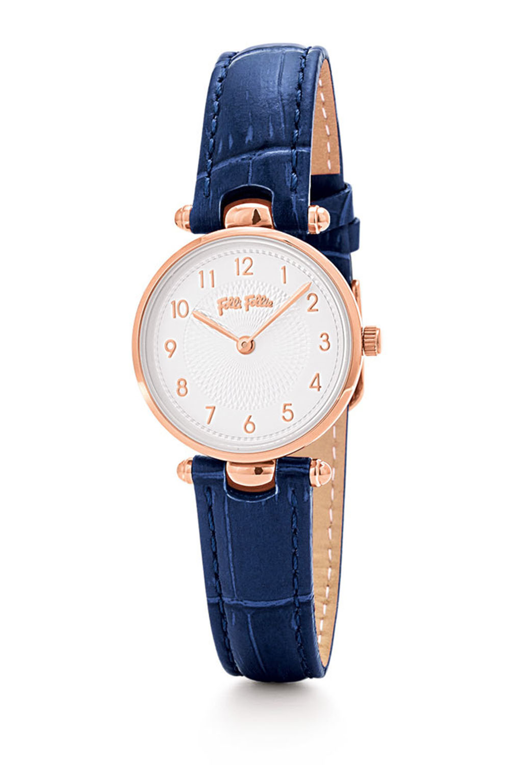 FOLLI FOLLIE – Γυναικείο ρολόι με δερμάτινο λουράκι FOLLI FOLLIE LADY CLUB μπλε WF17R014SSS-DB