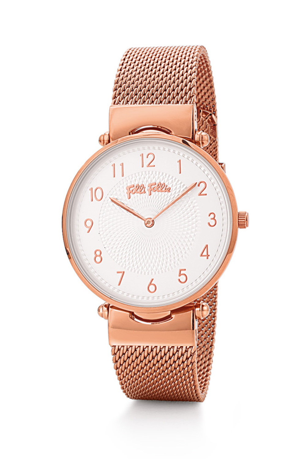 FOLLI FOLLIE – Γυναικείο ρολόι με μπρασελέ FOLLI FOLLIE LADY CLUB ροζ χρυσό WF17R015BSS-XX