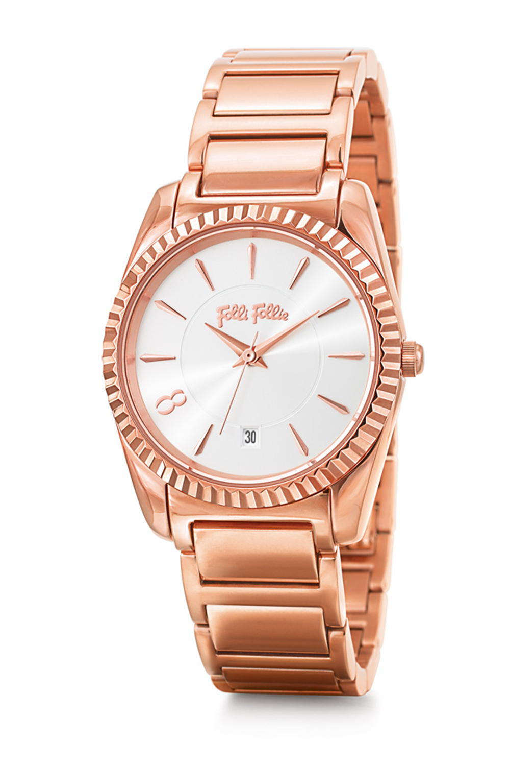 FOLLI FOLLIE – Γυναικείο ρολόι με μπρασελέ από ατσάλι FOLLI FOLLIE CHRONOS TALES ροζ χρυσό WF18R042BDZ-XX