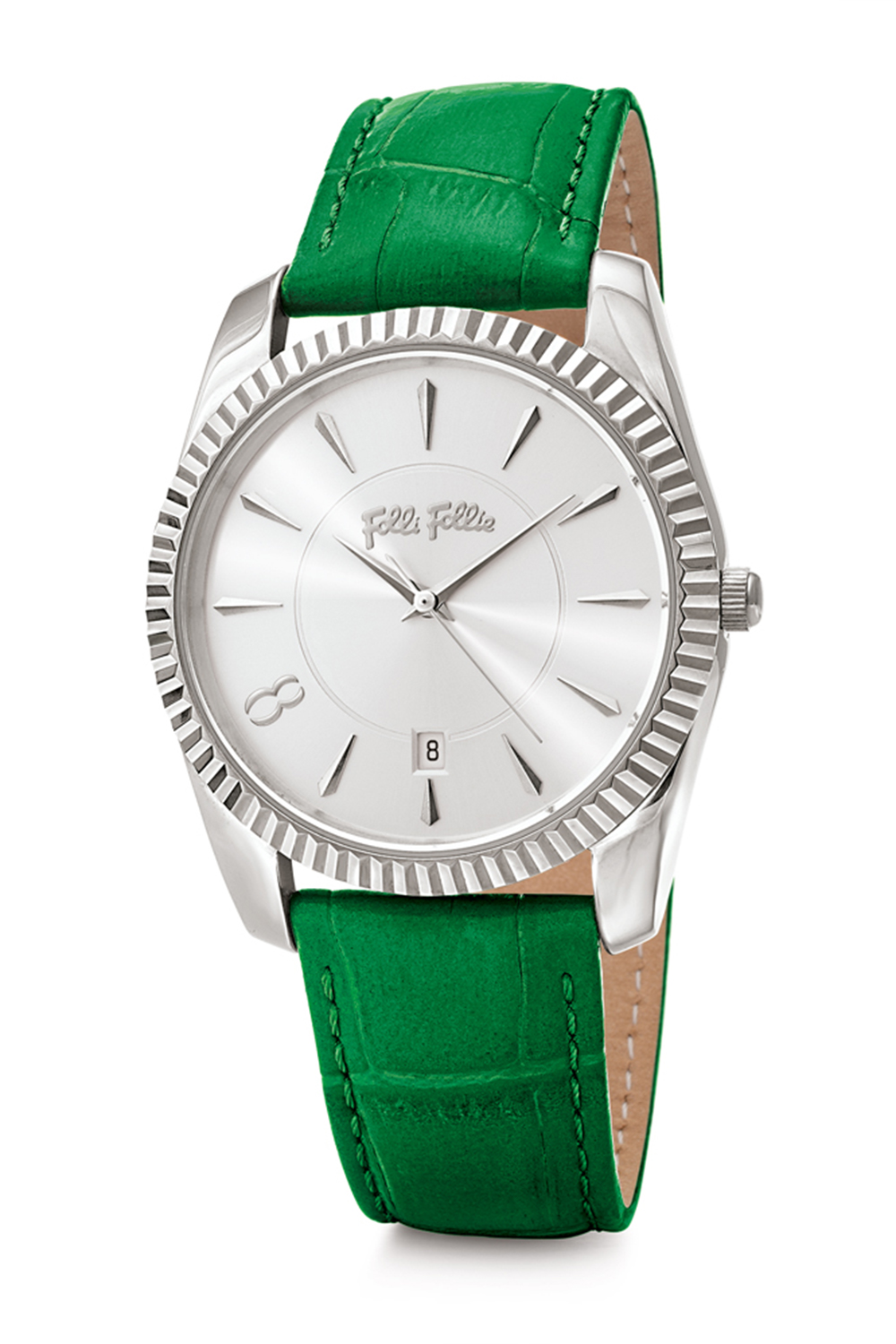 FOLLI FOLLIE – Γυναικείο ρολόι με δερμάτινο λουράκι FOLLI FOLLIE CHRONOS TALES πράσινο WF18T043SDS-GR