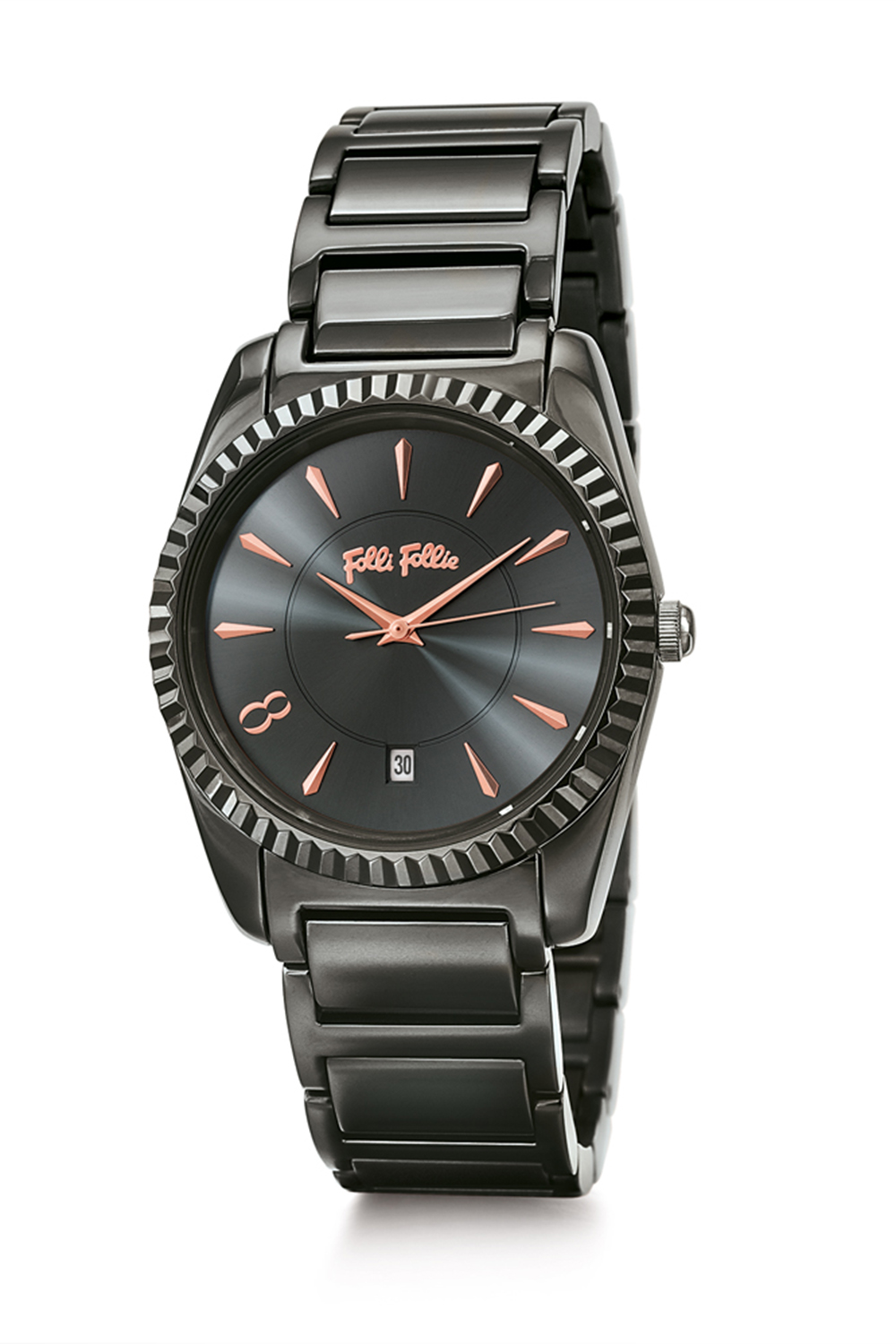 FOLLI FOLLIE – Γυναικείο ρολόι με μπρασελέ από ατσάλι FOLLI FOLLIE CHRONOS TALES μαύρο WF18Y042BDK-XX