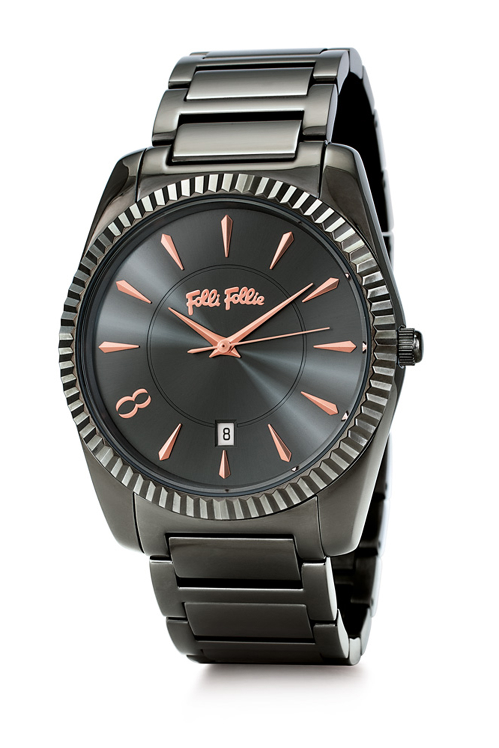 FOLLI FOLLIE – Γυναικείο ρολόι με μπρασελέ από ατσάλι FOLLI FOLLIE CHRONOS TALES μαύρο WF18Y043BDK-XX