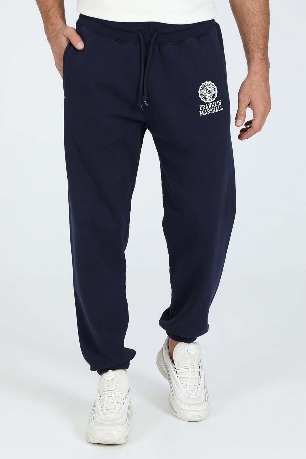 Ανδρικά/Ρούχα/Αθλητικά/Φόρμες FRANKLIN & MARSHAL - Ανδρικό παντελόνι φόρμας FRANKLIN & MARSHALL BRUSHED μπλε