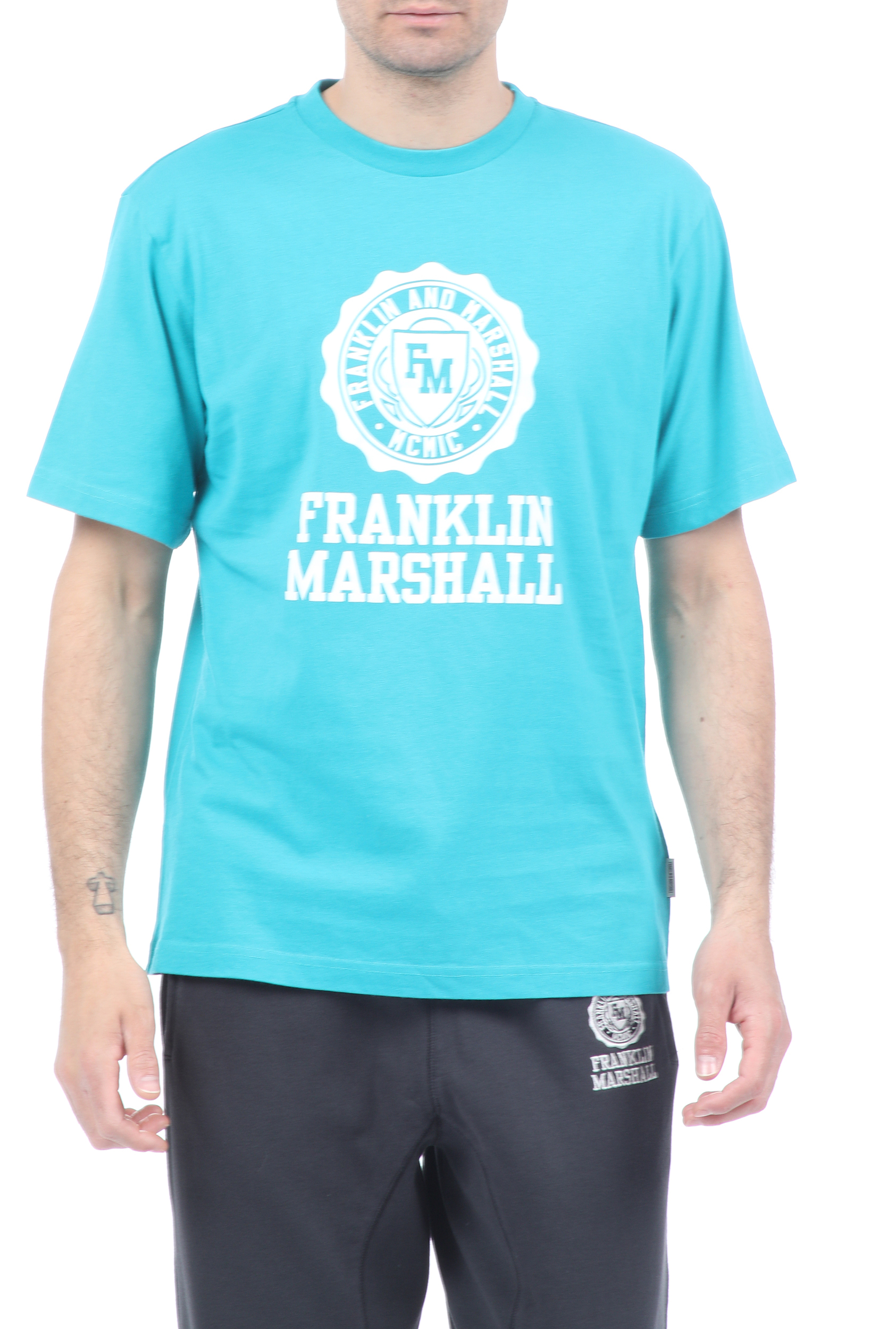 Ανδρικά/Ρούχα/Μπλούζες/Κοντομάνικες FRANKLIN & MARSHALL - Ανδρικό t-shirt FRANKLIN & MARSHALL μπλε