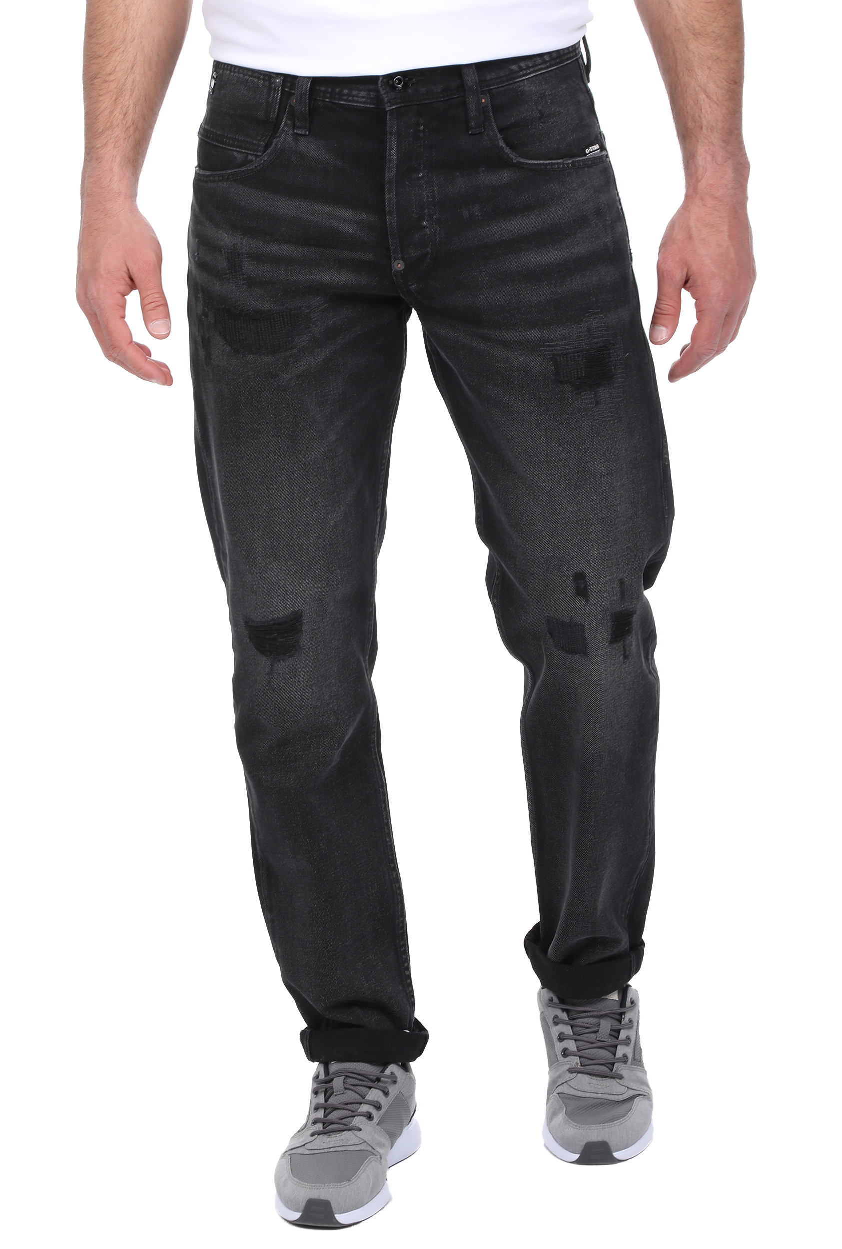 Ανδρικά/Ρούχα/Τζίν/Loose G-STAR RAW - Ανδρικό jean παντελόνι G-STAR RAW Alum Relaxed Tapered μαύρο