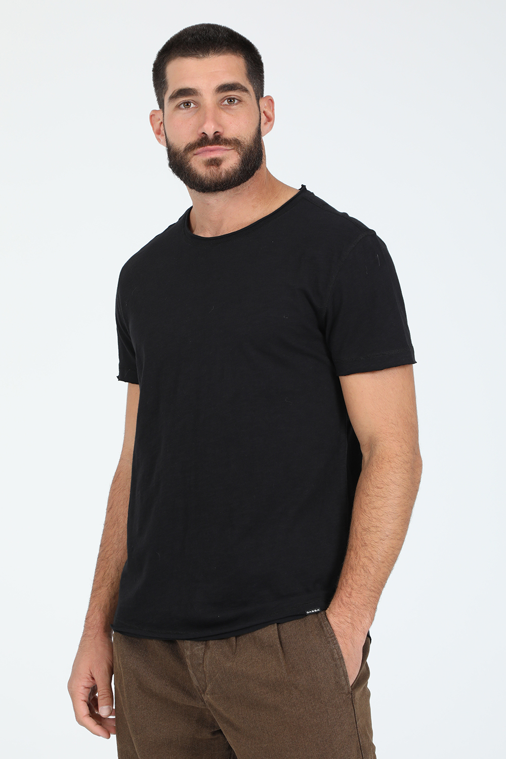 Ανδρικά/Ρούχα/Μπλούζες/Κοντομάνικες GABBA - Ανδρική μπλούζα GABBA Konrad Slub S/S Tee μαύρη