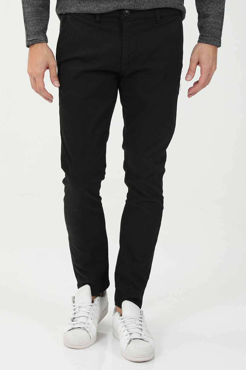 Ανδρικά/Ρούχα/Παντελόνια/Chinos GABBA - Ανδρικό chino παντελόνι GABBA Paul K3280 Dale μαύρο