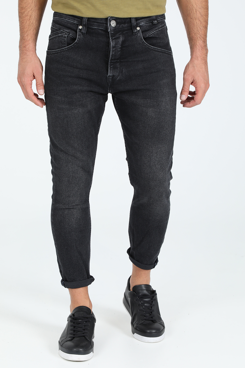 Ανδρικά/Ρούχα/Τζίν/Skinny GABBA - Ανδρικό jean παντελόνι GABBA Alex K3825 ανθρακί