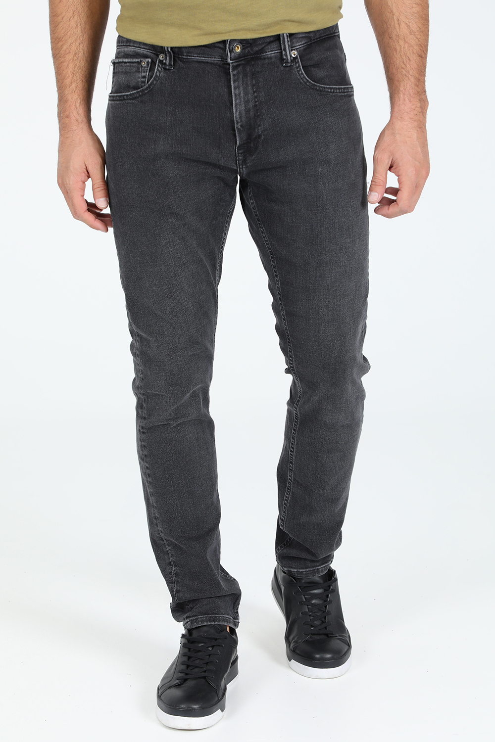 Ανδρικά/Ρούχα/Τζίν/Skinny GABBA - Ανδρικό jean παντελόνι GABBA Jones K4201 μαύρο