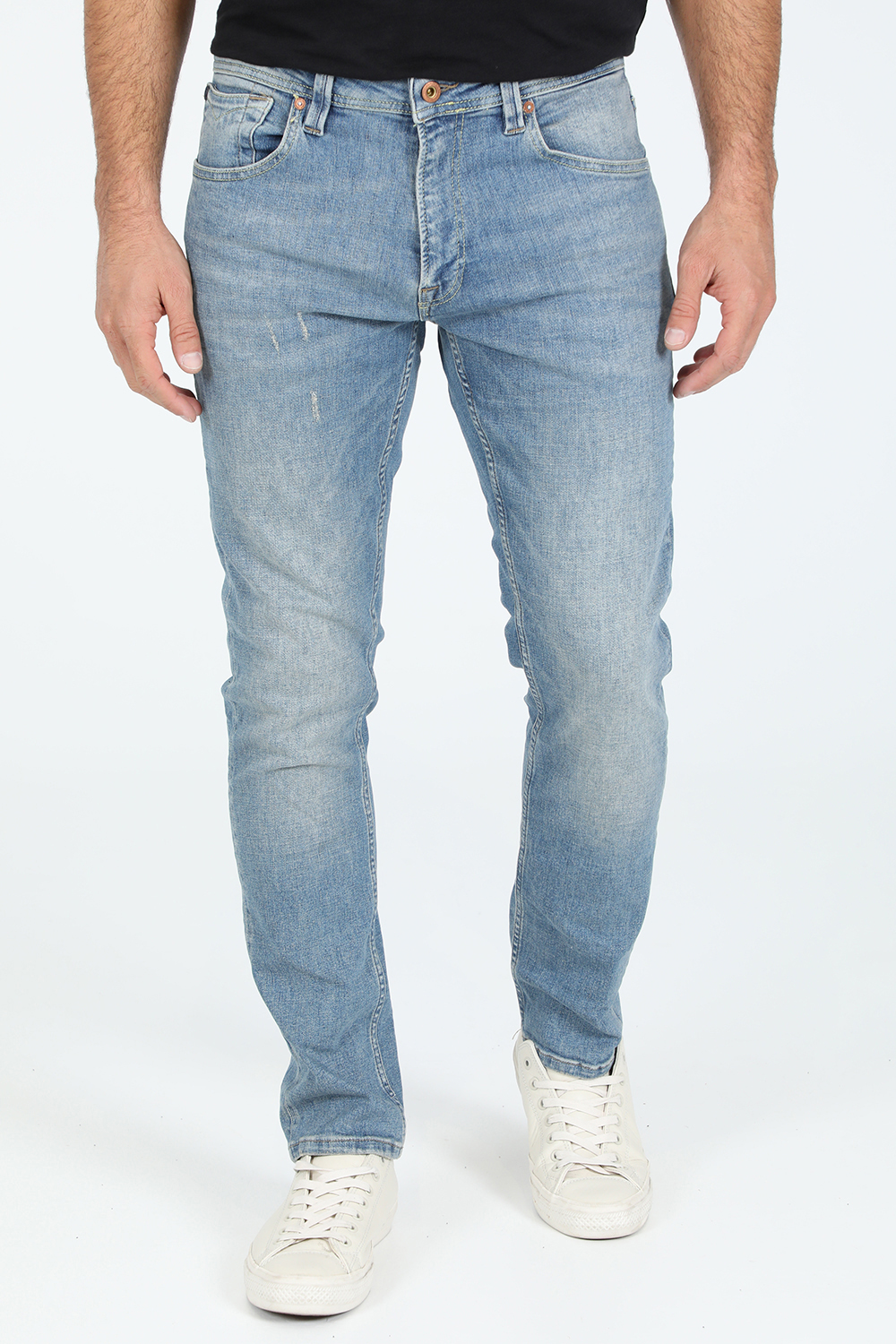 Ανδρικά/Ρούχα/Τζίν/Skinny GABBA - Ανδρικό jean παντελόνι GABBA Nico K4109 μπλε