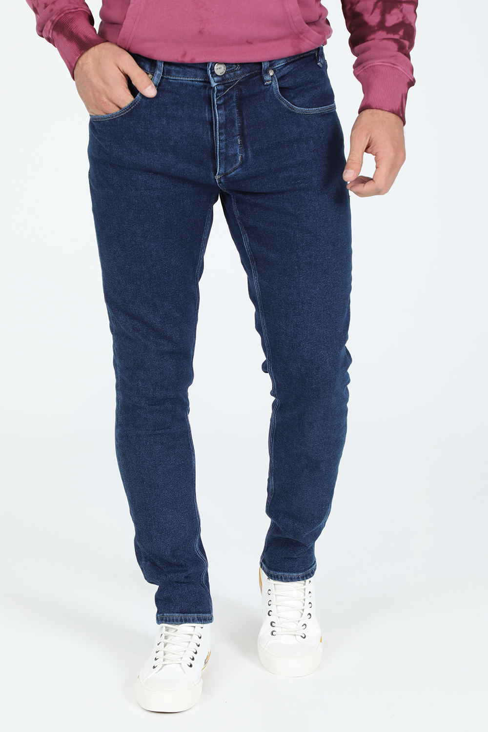 Ανδρικά/Ρούχα/Τζίν/Skinny GABBA - Ανδρικό jean παντελόνι GABBA Rey K3868 μπλε