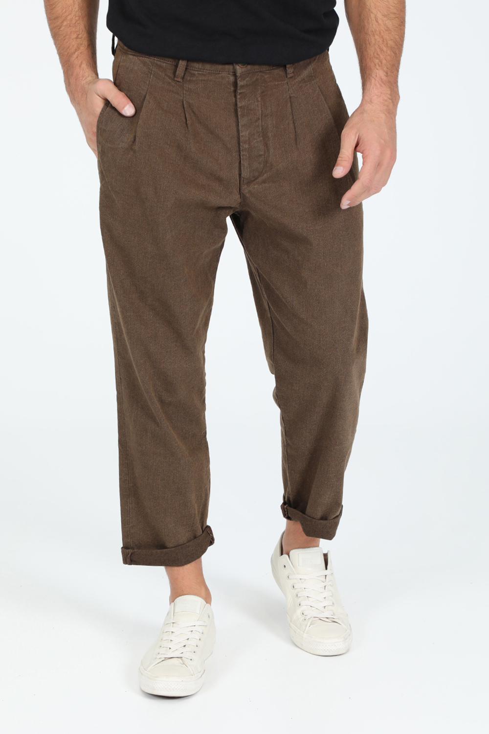 Ανδρικά/Ρούχα/Παντελόνια/Φαρδιά Γραμμή GABBA - Ανδρικό jean παντελόνι GABBA Firenze K4146 καφέ
